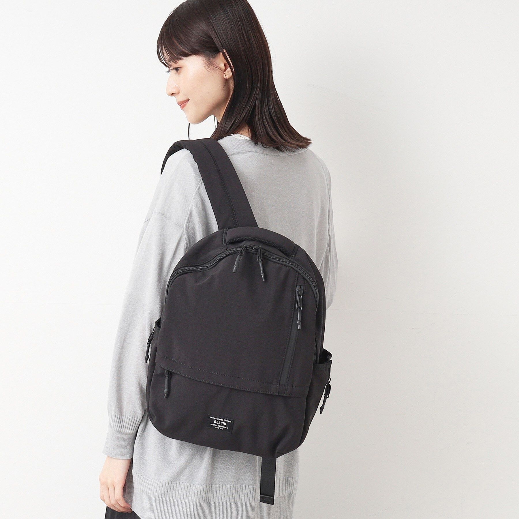 Dessin「【軽量・A4収納可】ナイロンリュック」|リュック|ブラック(019)