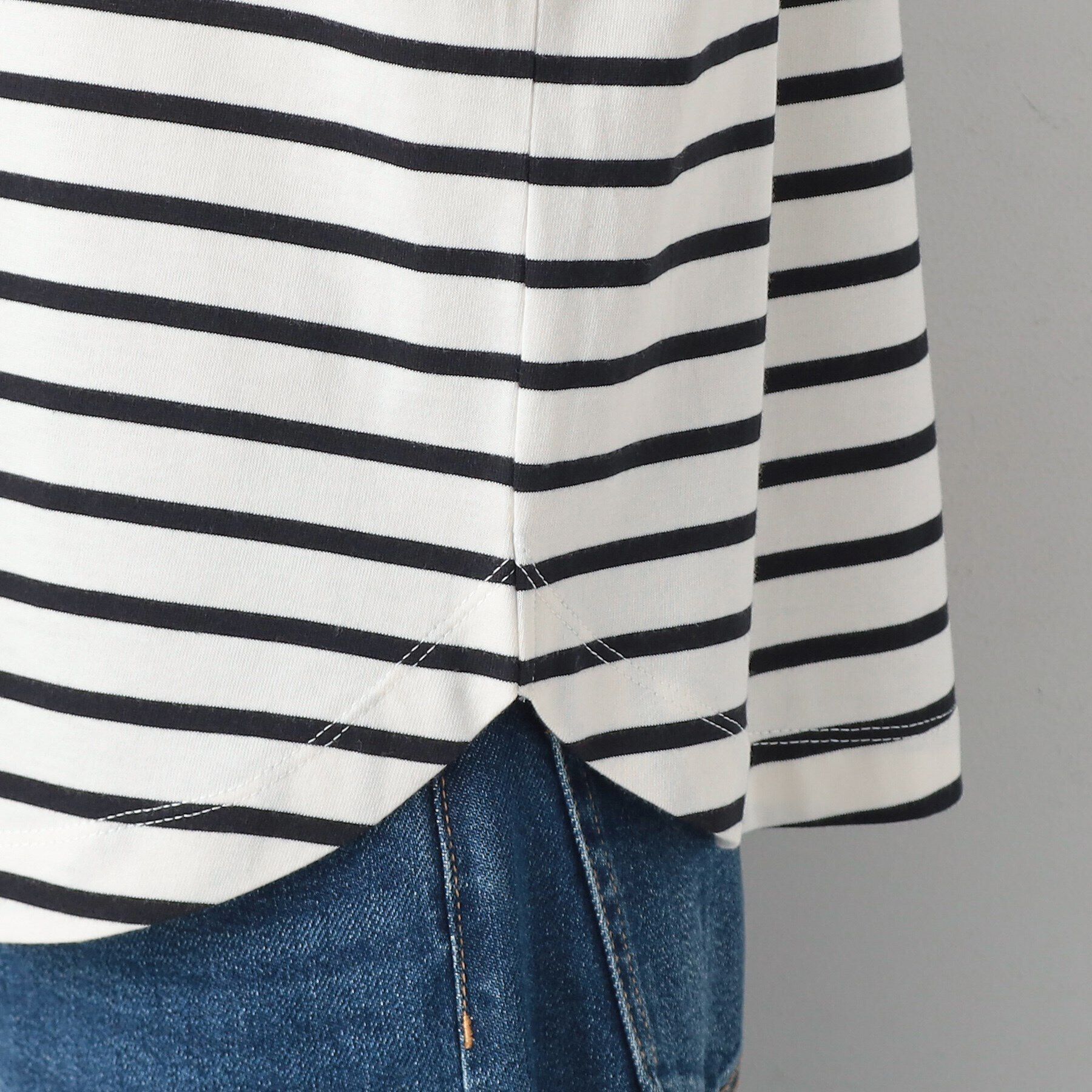 Dessin「【洗える】ネックフリルロングスリーブTシャツ（XS～L）」|Tシャツ・カットソー|