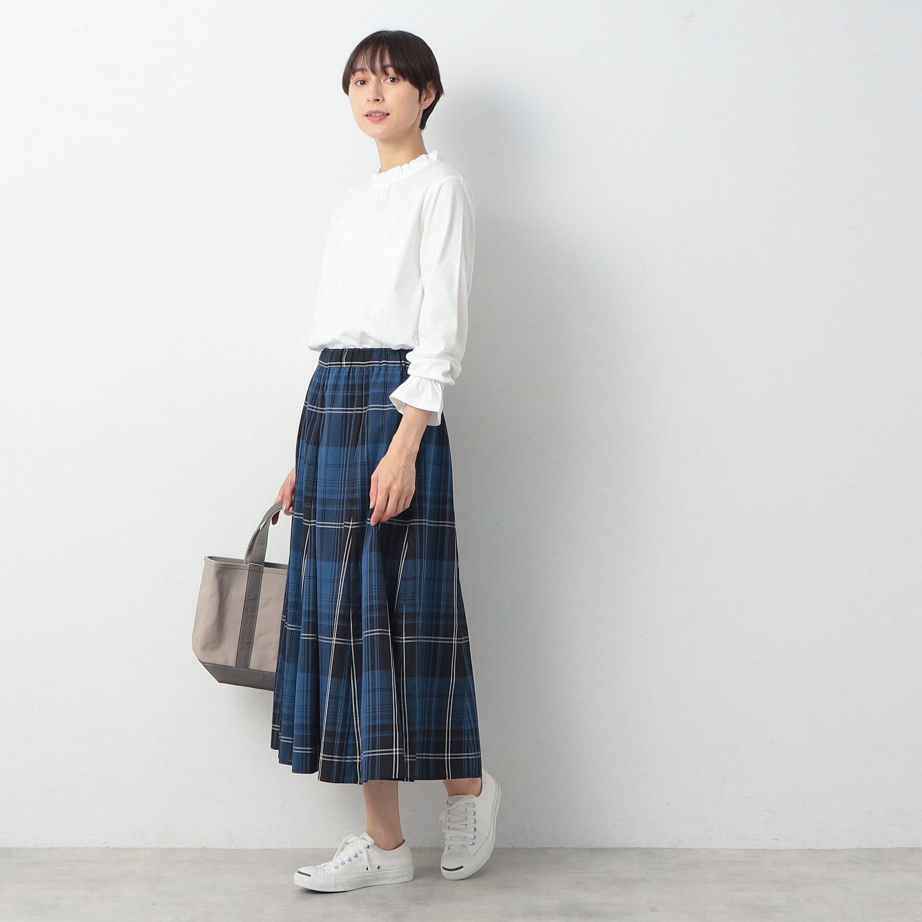 Dessin「【洗える】ネックフリルロングスリーブTシャツ（XS～L）」|Tシャツ・カットソー|