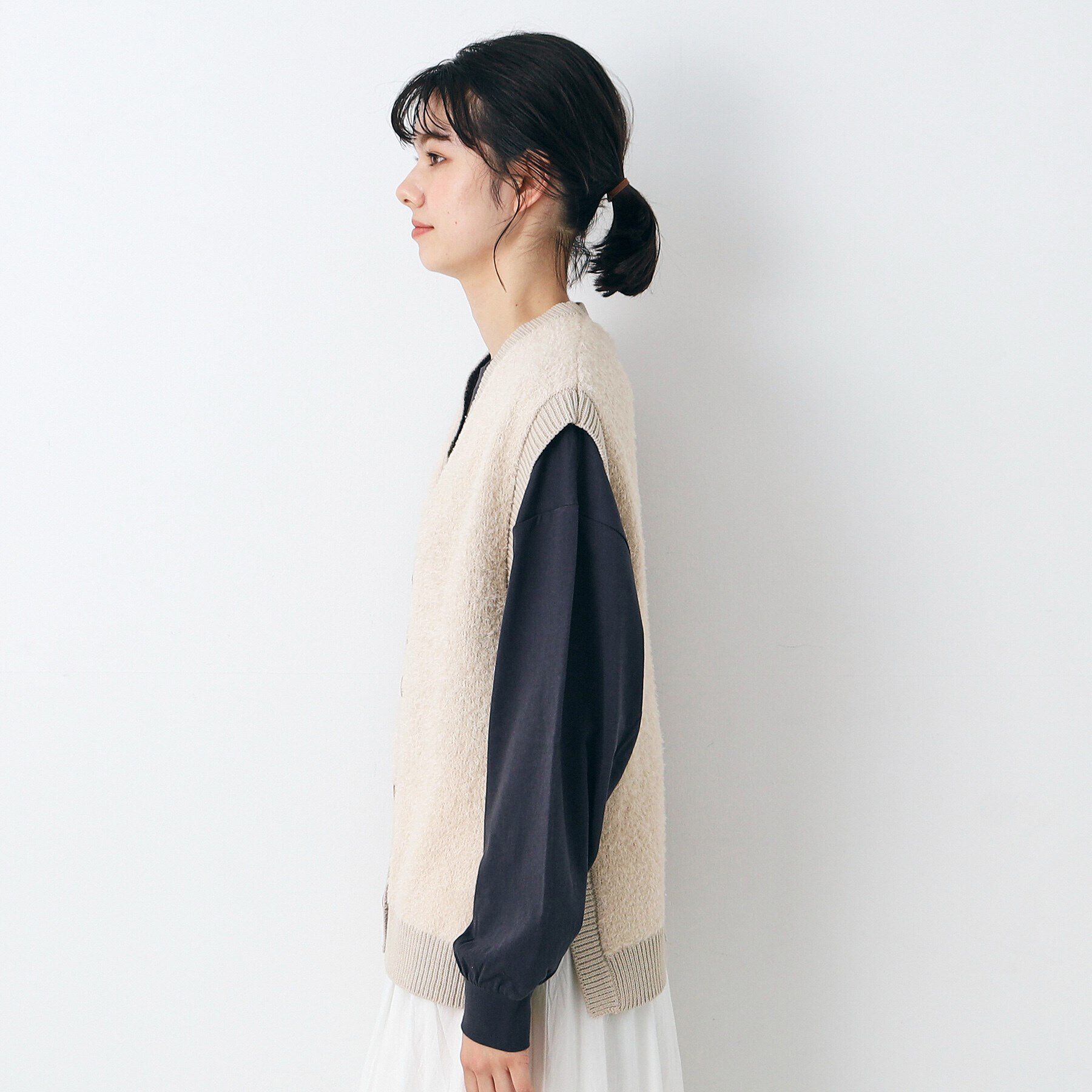 Dessin「【洗える】フロント釦シャギージレ」|ベスト・ジレ|