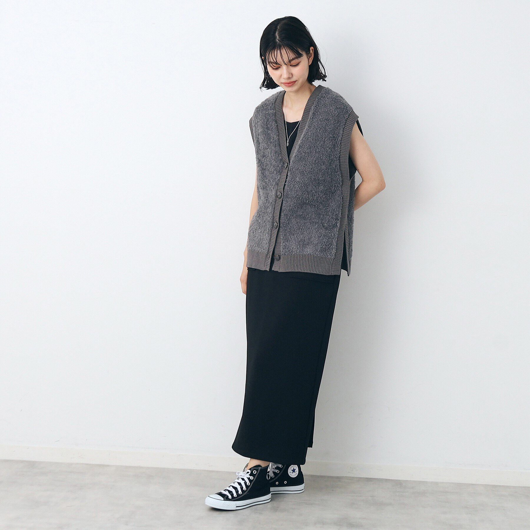 Dessin「【洗える】フロント釦シャギージレ」|ベスト・ジレ|