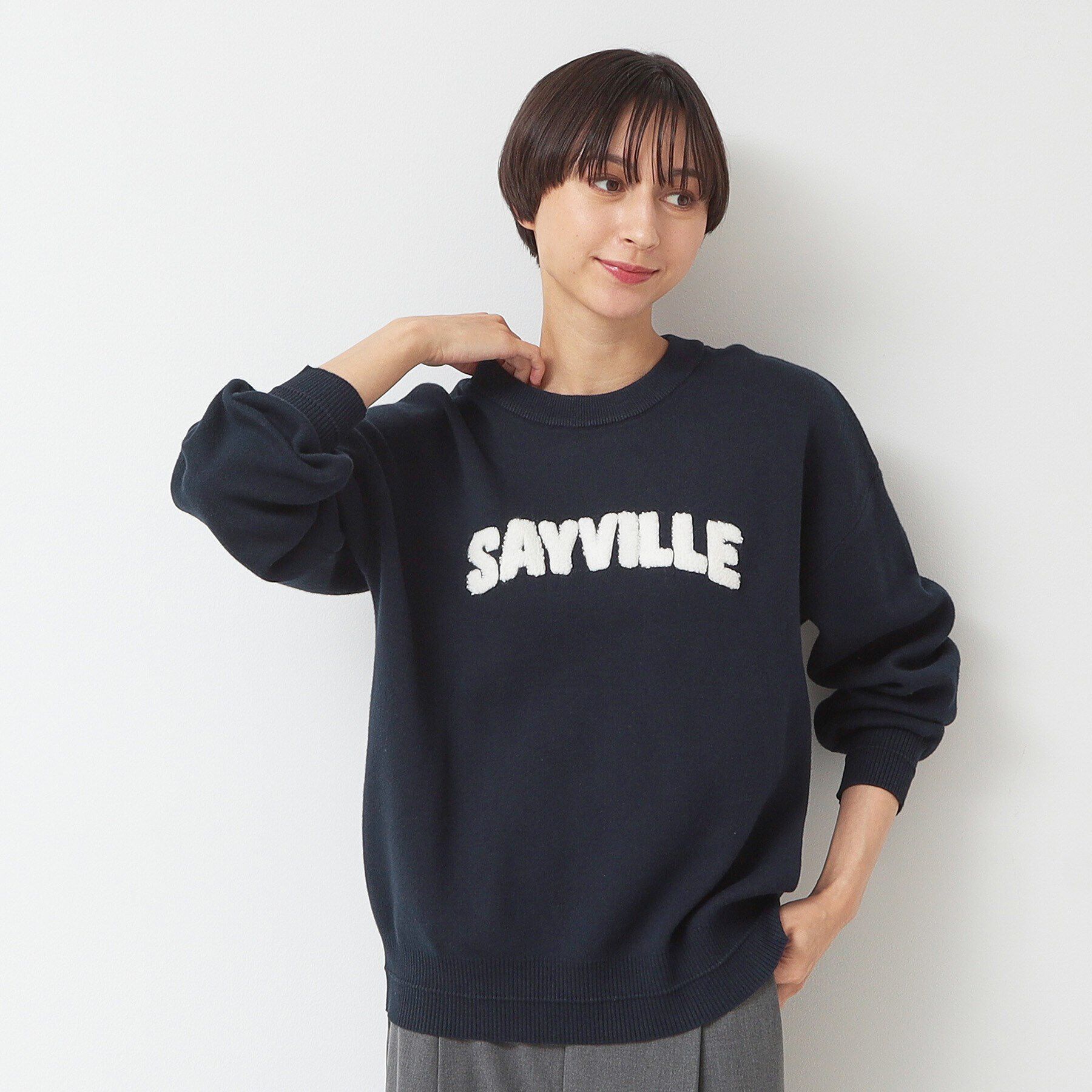 Dessin「【洗える】サガラ刺繍ロゴニット（XS～L）」|ニット・セーター|