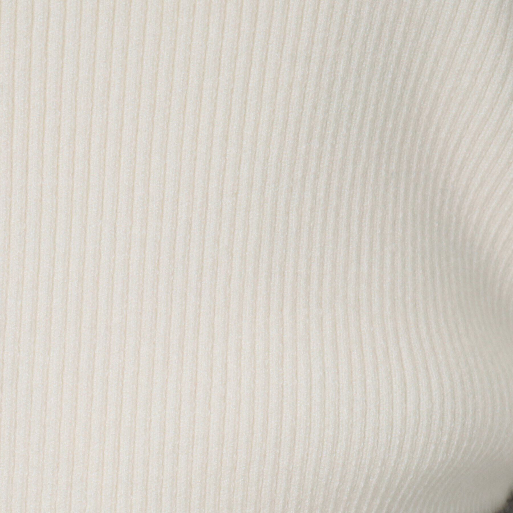 Dessin「【洗える】シースルーフリルネックリブニット」|ニット・セーター|