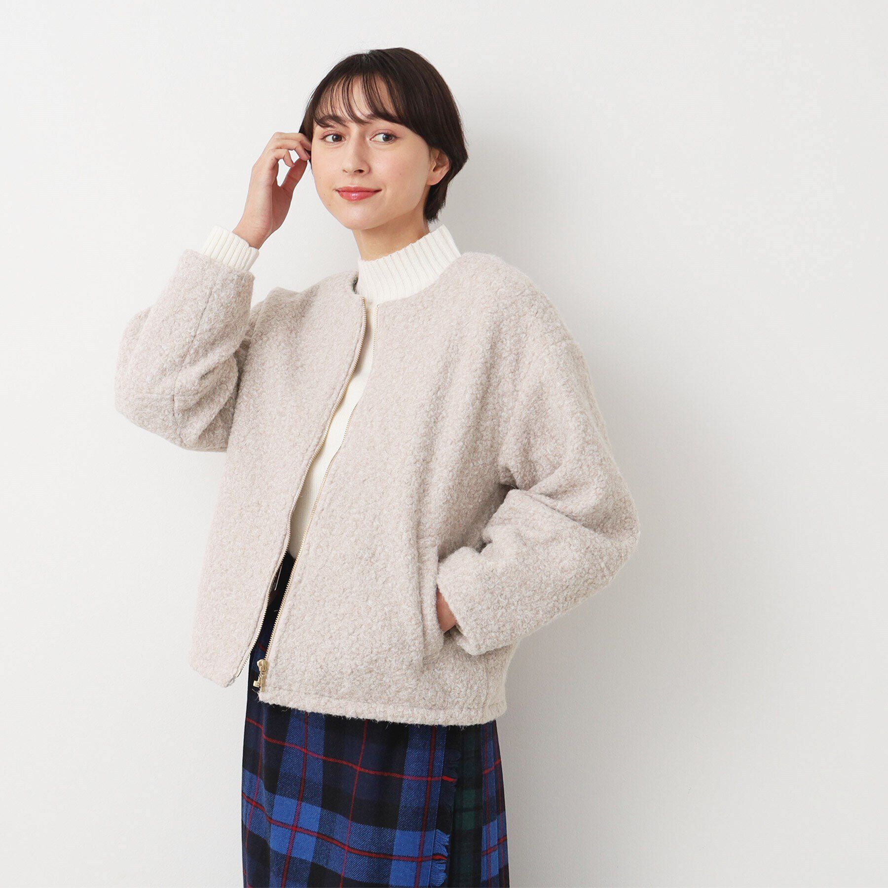 Dessin「フライス編みナッピングブルゾン」|ブルゾン・スタジャン|