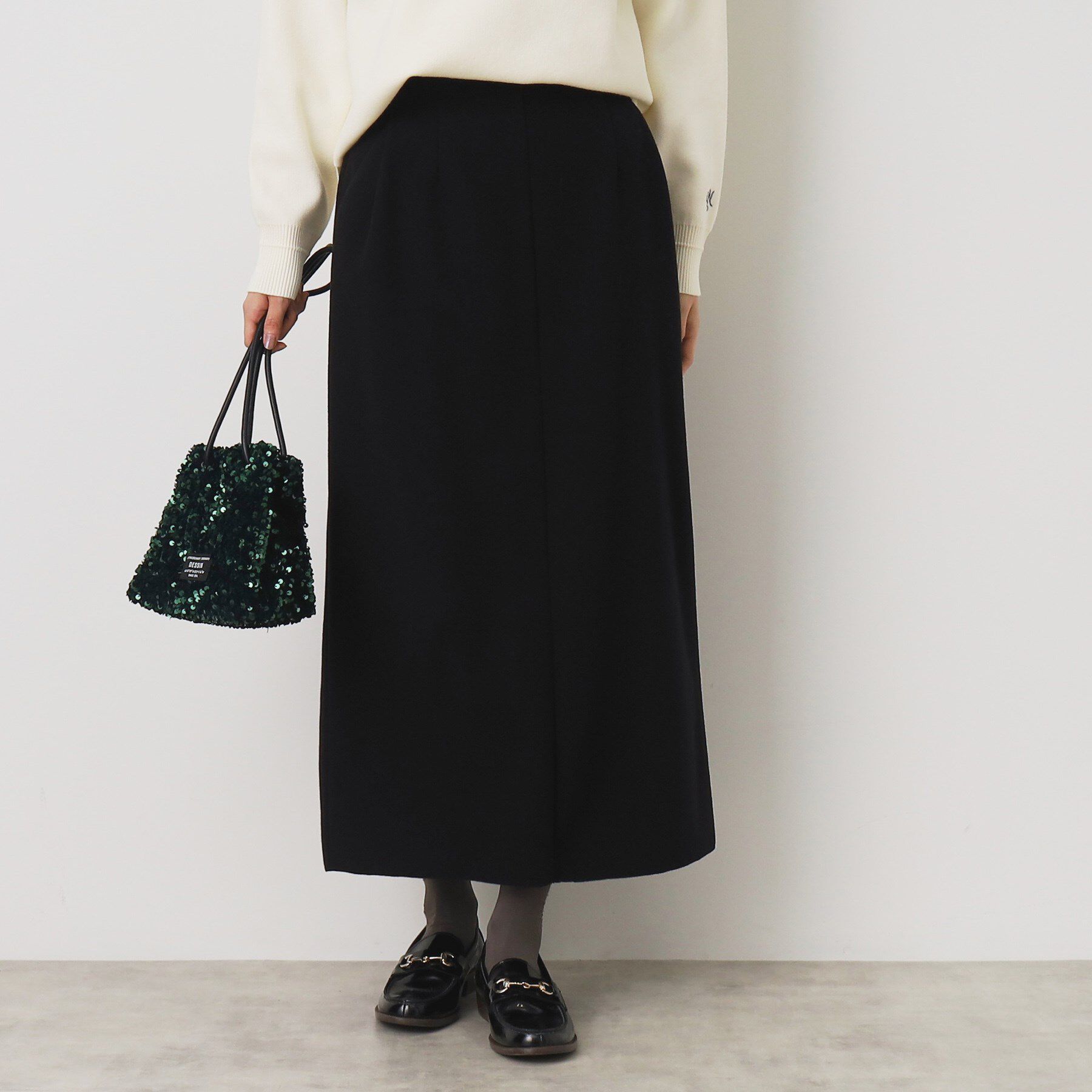 Dessin「ハイウエストタイトスカート（XS～L）」|スカート|ブラック(019)