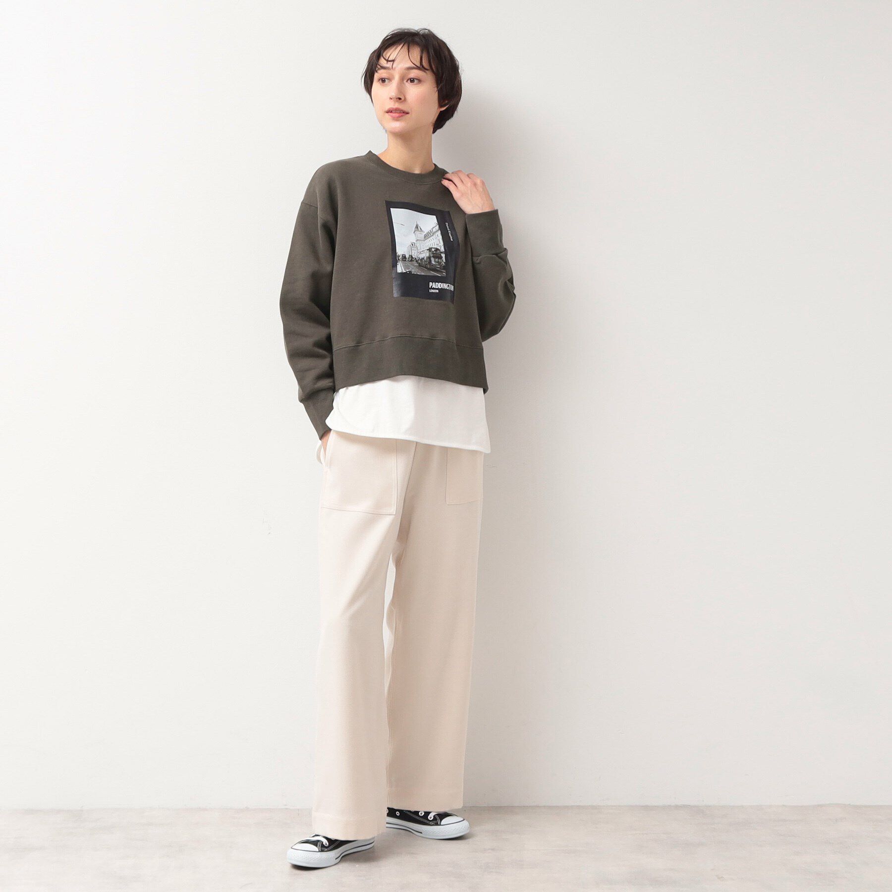 Dessin「【洗える】フォントプリントスウェット」|パーカー|