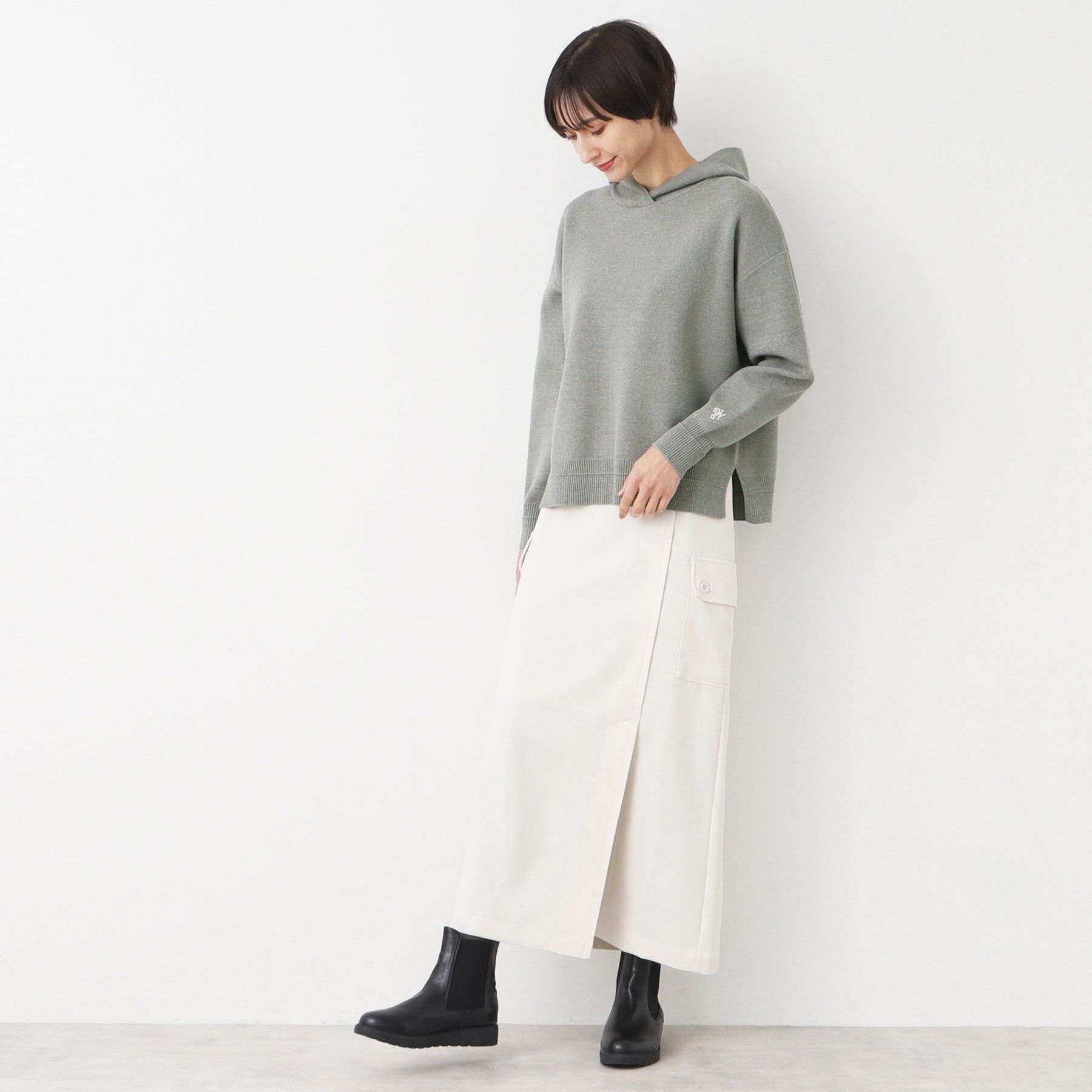 Dessin「【洗える・4サイズ展開】ちょうどいいパーカ（クロップド丈）」|パーカー|