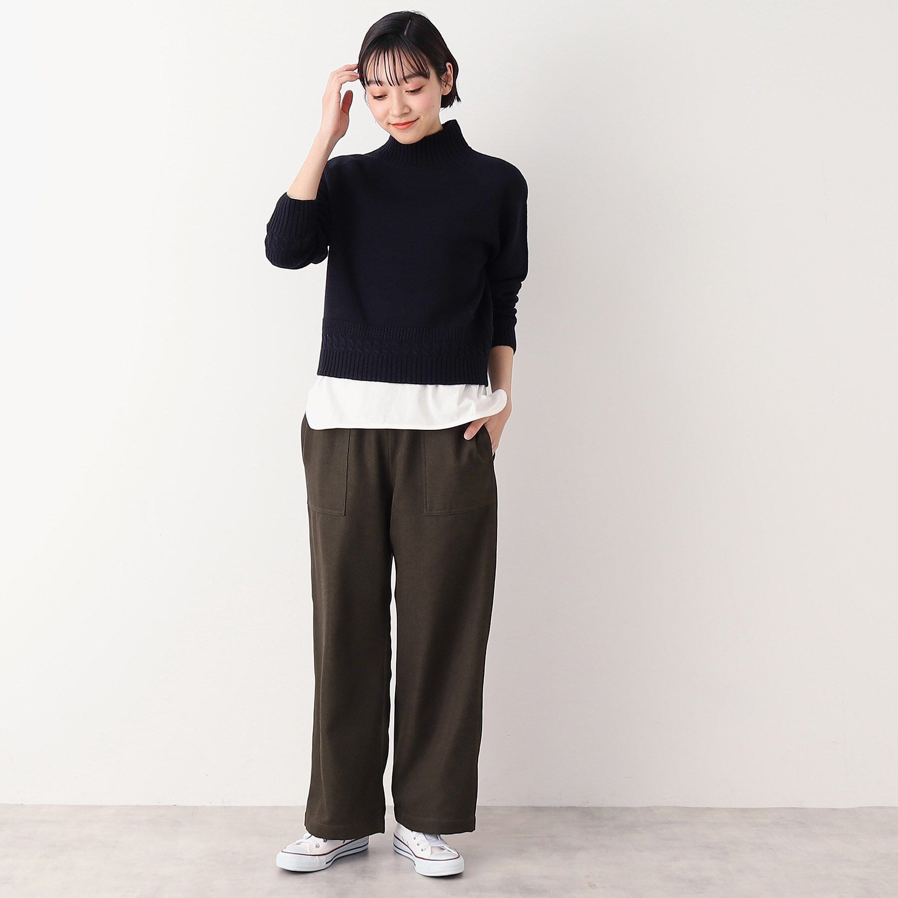 Dessin「【ウエストゴム・裏付き・洗える】アウトポケット付きパンツ（XS～L）」|その他|