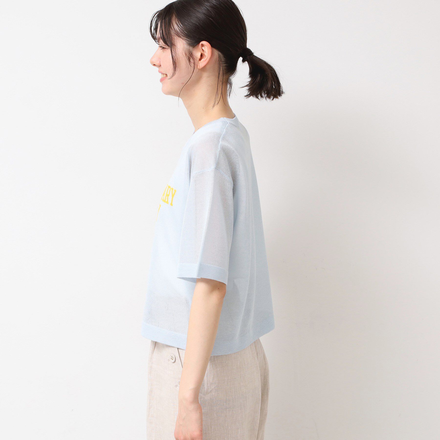 Dessin「【洗える】シースルーロゴニット」|ニット・セーター|