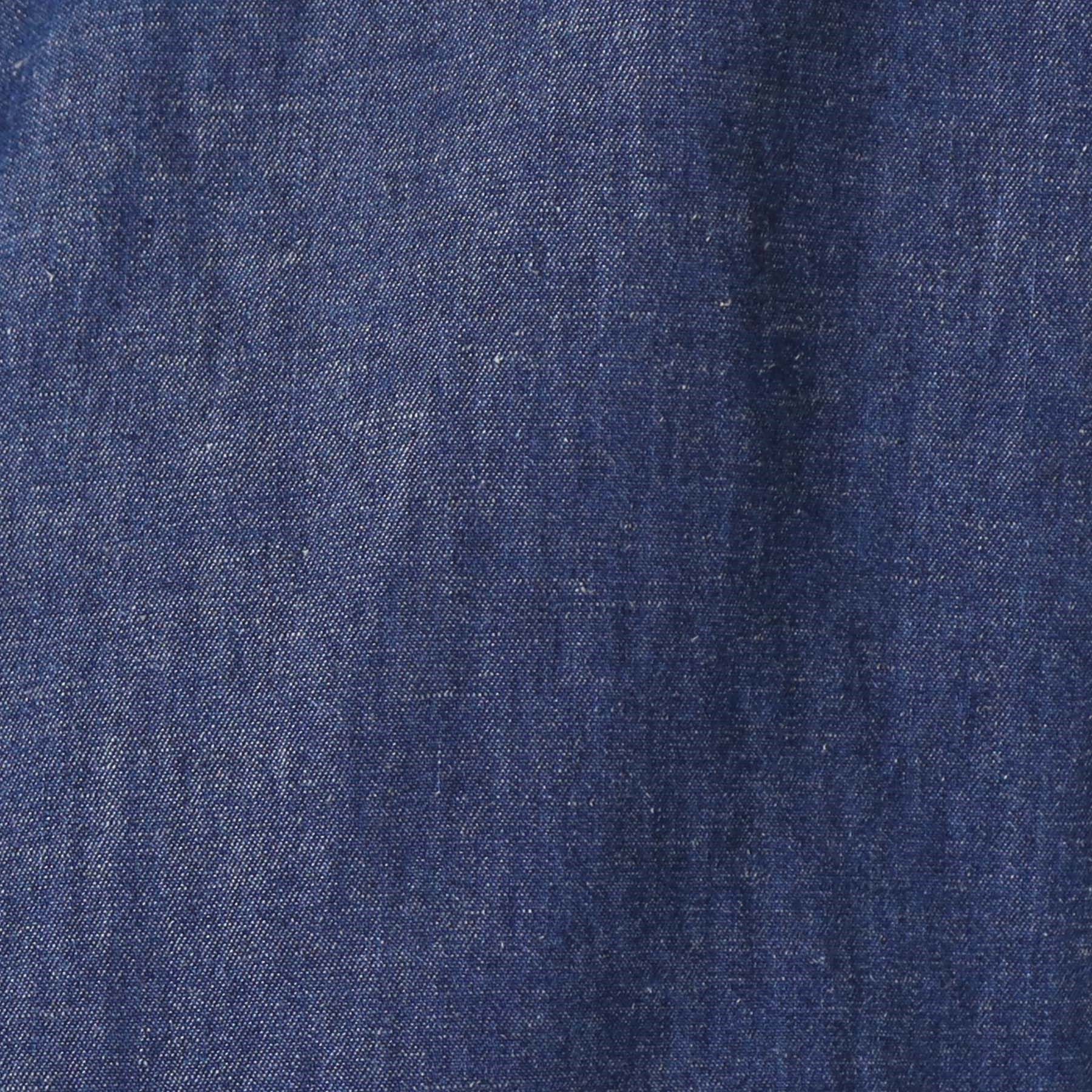 Dessin「【洗える】リネンブレンドデニムフリルシャツ」|シャツ・ブラウス|