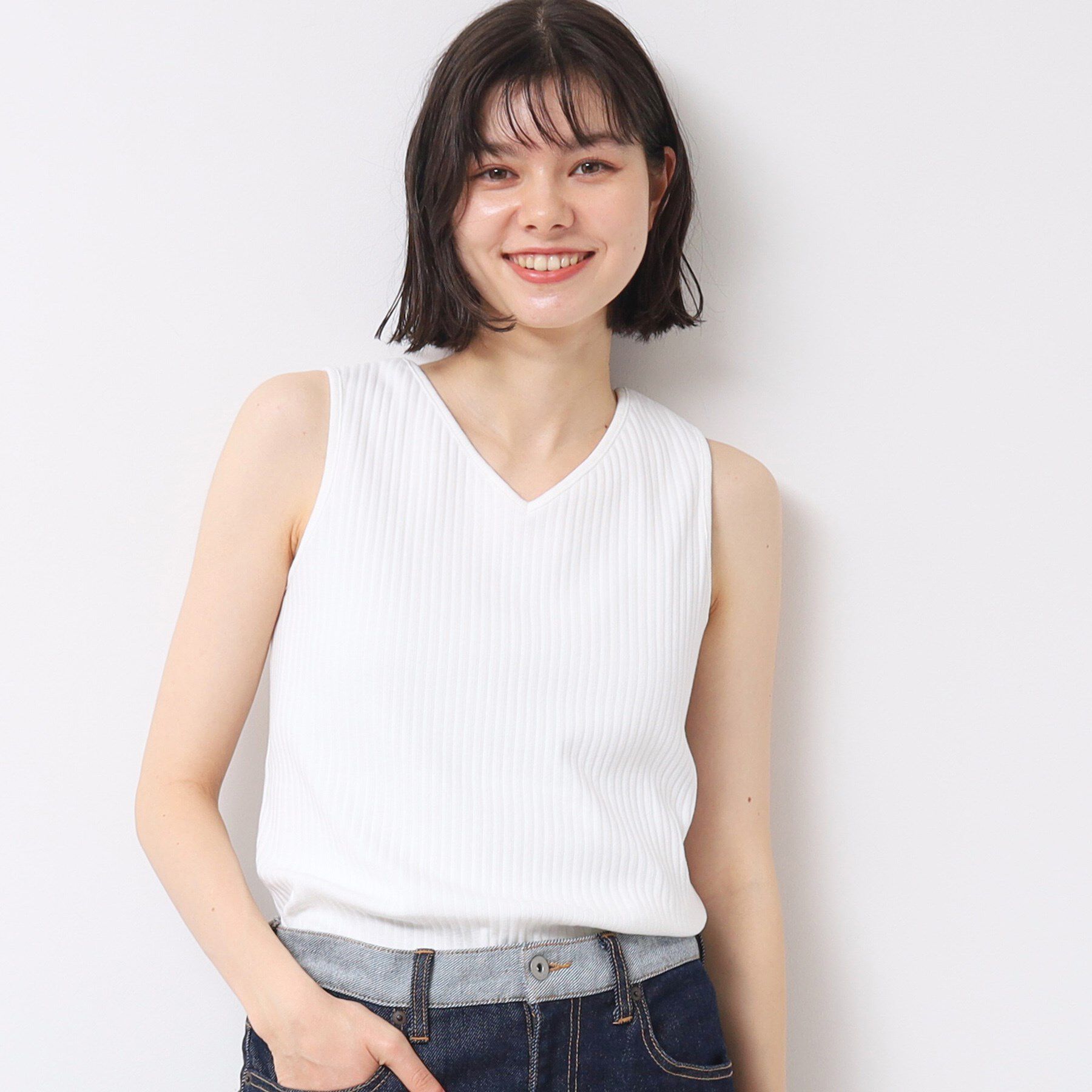 Dessin「【2WAY・洗える】リブタンク（S～L）」|キャミソール|