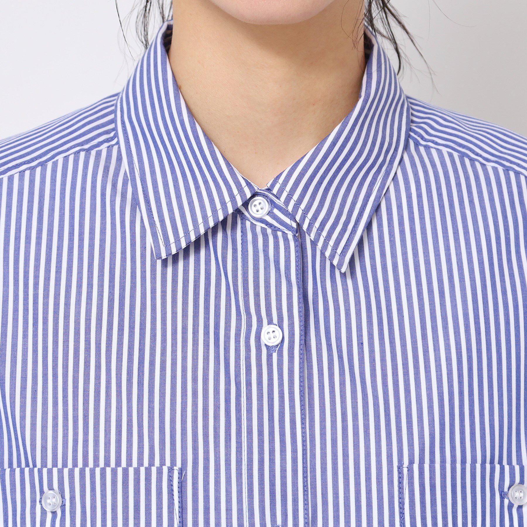 Dessin「【洗える】クロップド丈シャツ（XS～L）」|シャツ・ブラウス|