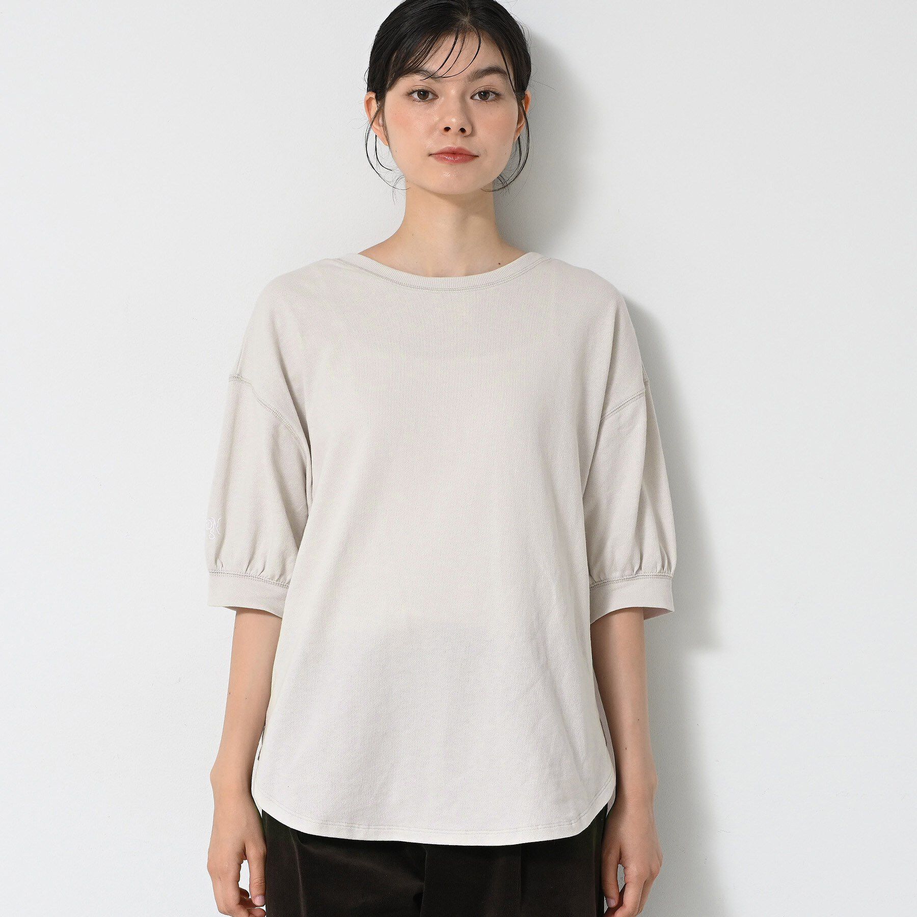 Dessin「【360度可愛い/前後2WAY/洗える】ライトコットンヘンリーカットソー」|Tシャツ・カットソー|