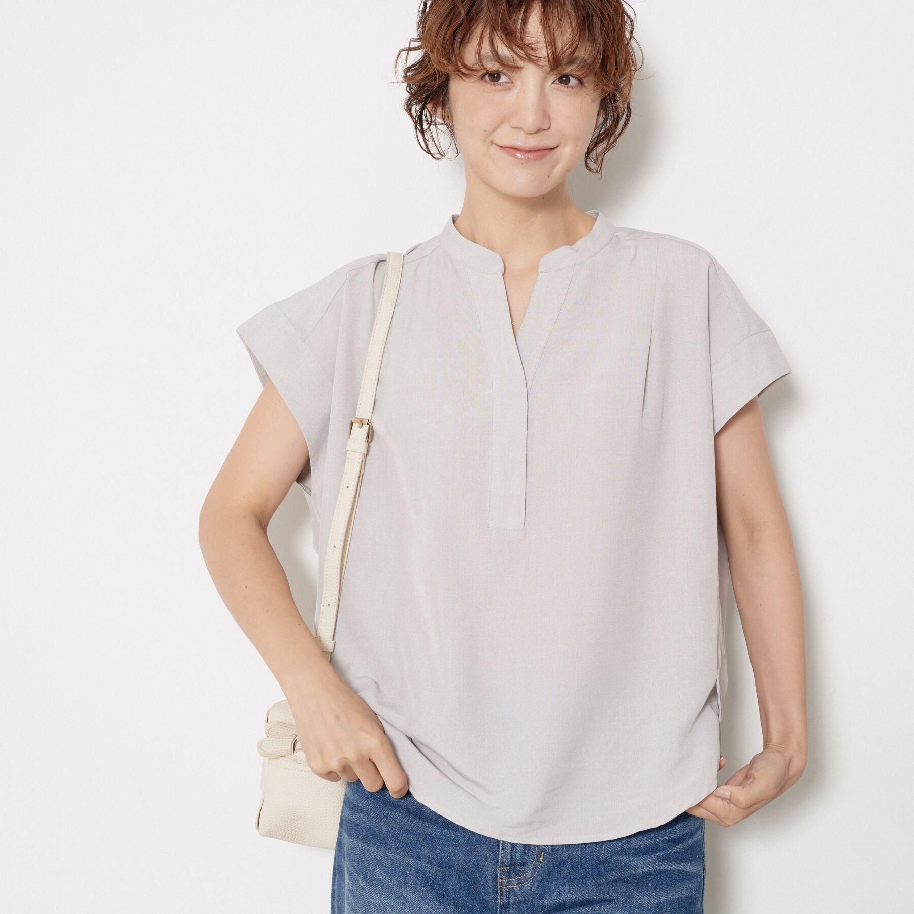 Dessin「【2点セット/ウエストゴム/洗える】スキッパ―シャツ＆ストレートパンツセット」|スーツ|