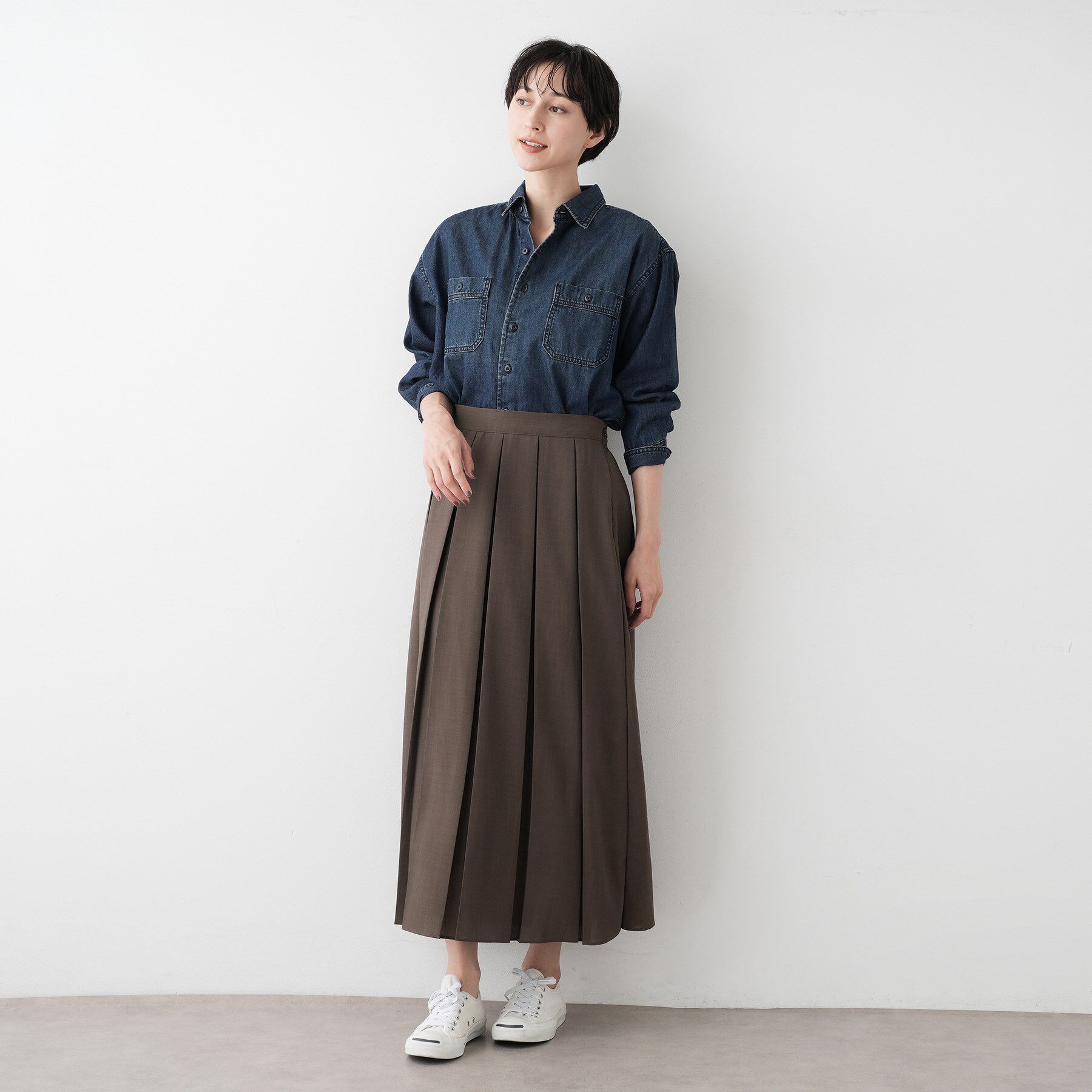 Dessin「【洗える】ボックスプリーツスカート」|スカート|