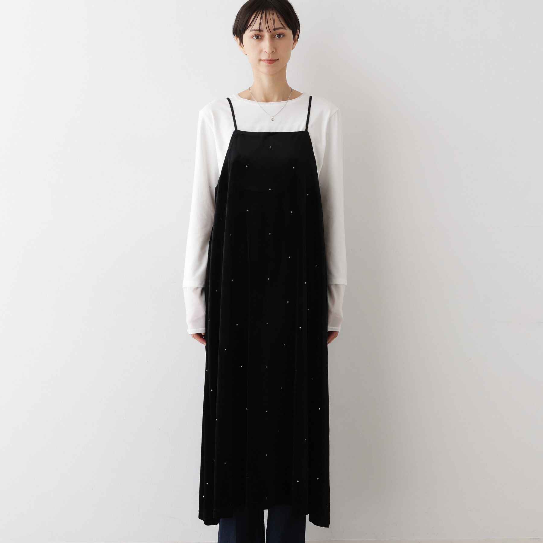 Dessin「【前後2WAY/洗える】ベロアワンピース」|ワンピース|