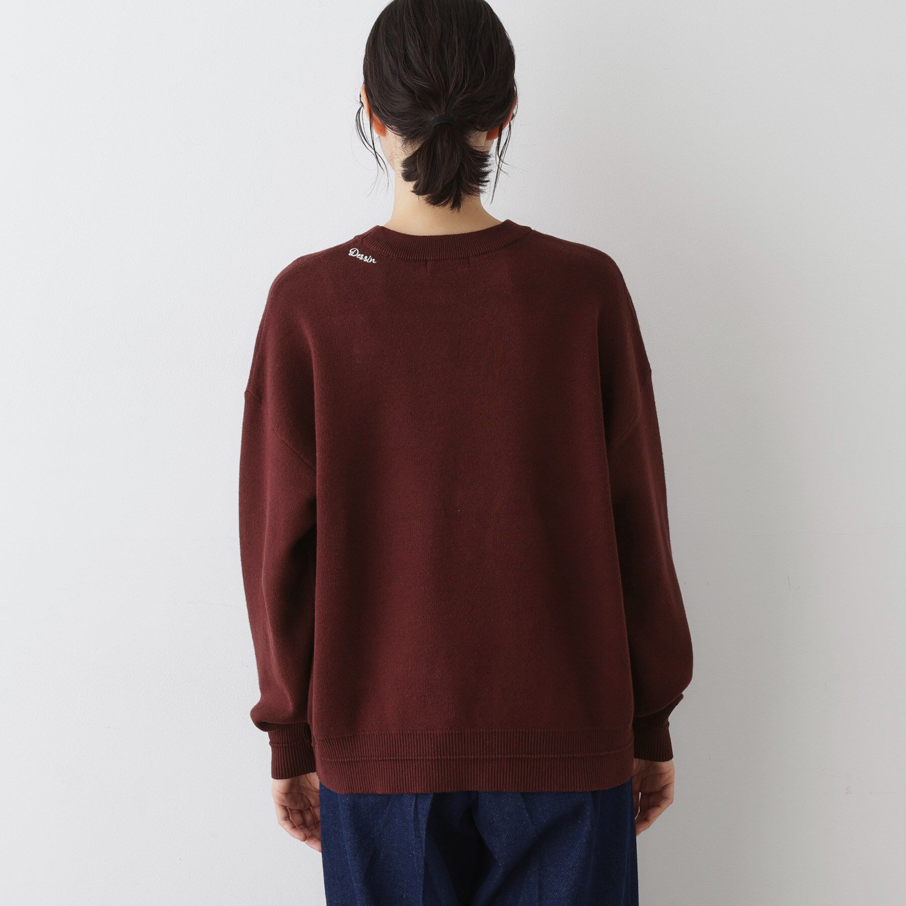 Dessin「【洗える】刺繍入りジャカードニット」|ニット・セーター|