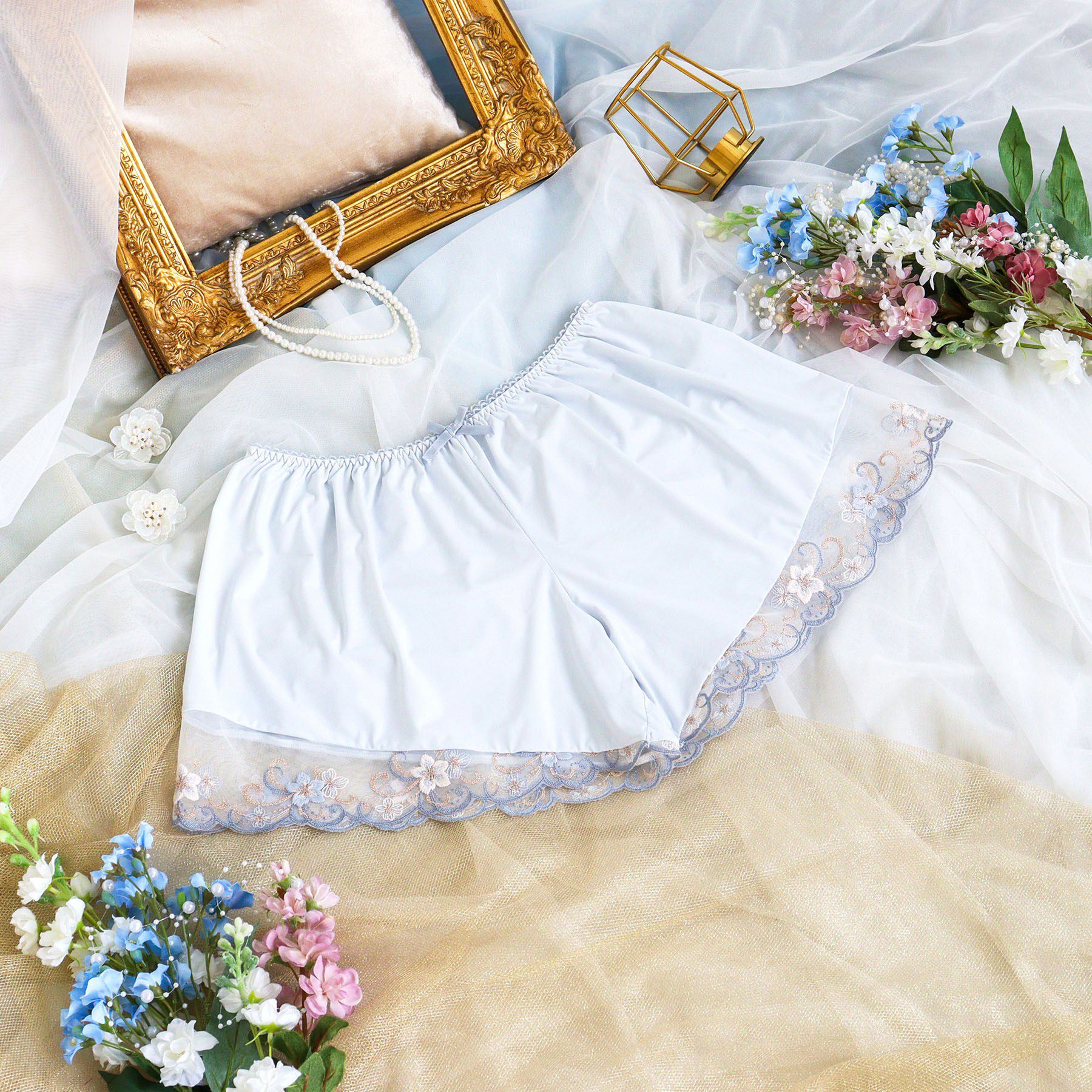 Risa Magli「アイシャ タップパンツ」|インナー|ブルー(092)