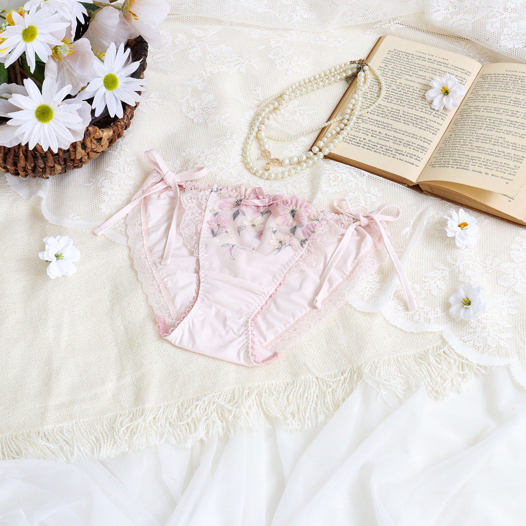 Risa Magli「アルマ リボンショーツ」|インナー|ピンク(071)