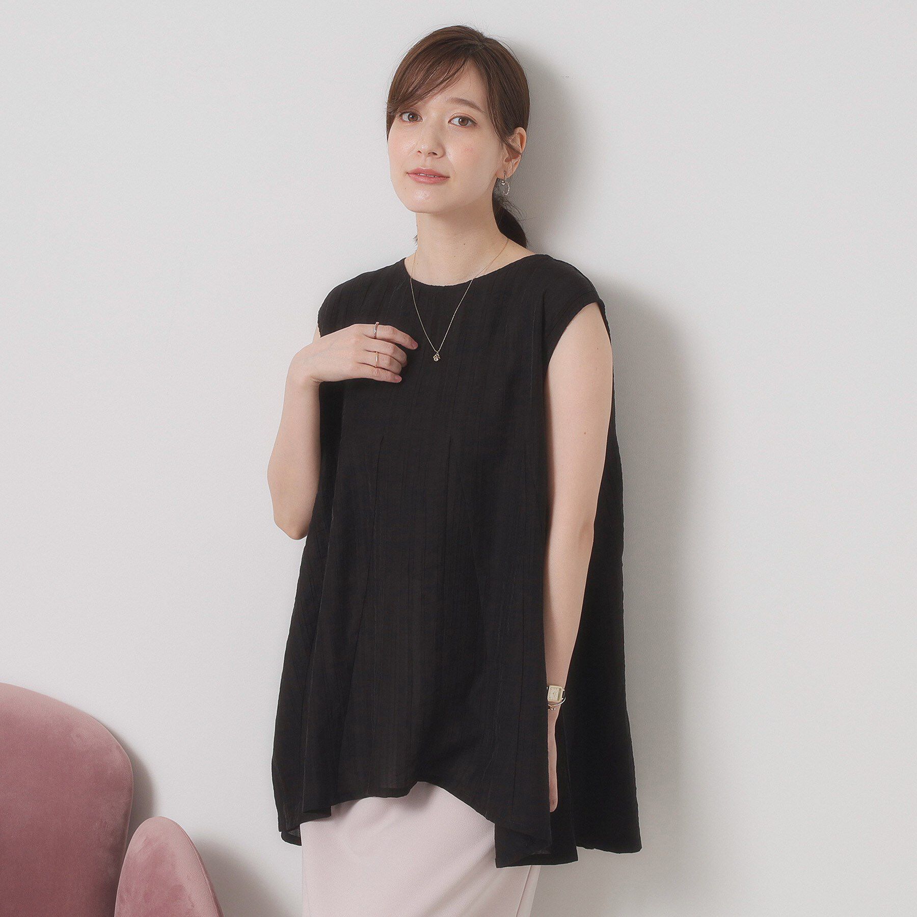 ITS&rsquo;DEMO「【手洗い可】シアーストライプブラウス」|シャツ・ブラウス|