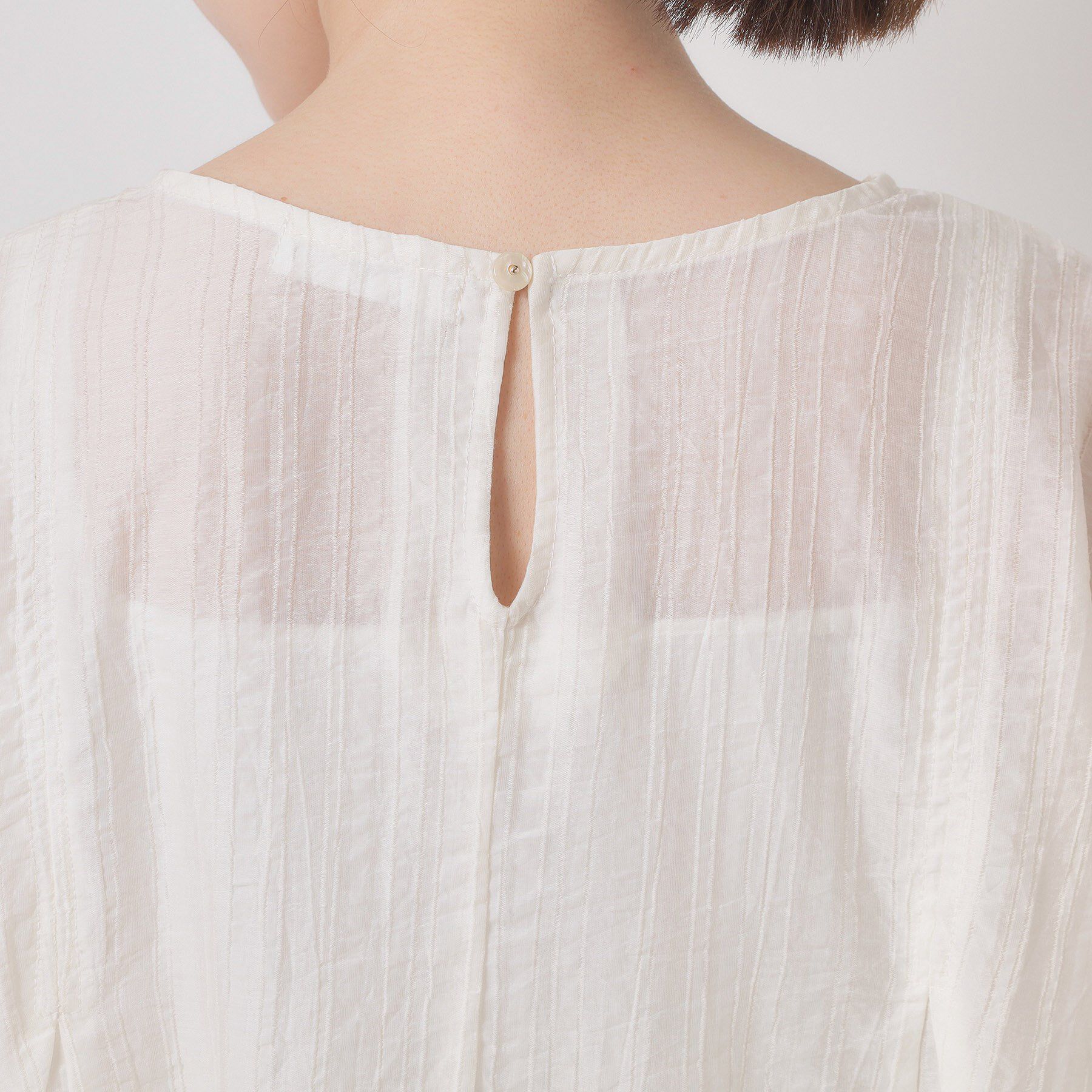 ITS&rsquo;DEMO「【手洗い可】シアーストライプブラウス」|シャツ・ブラウス|