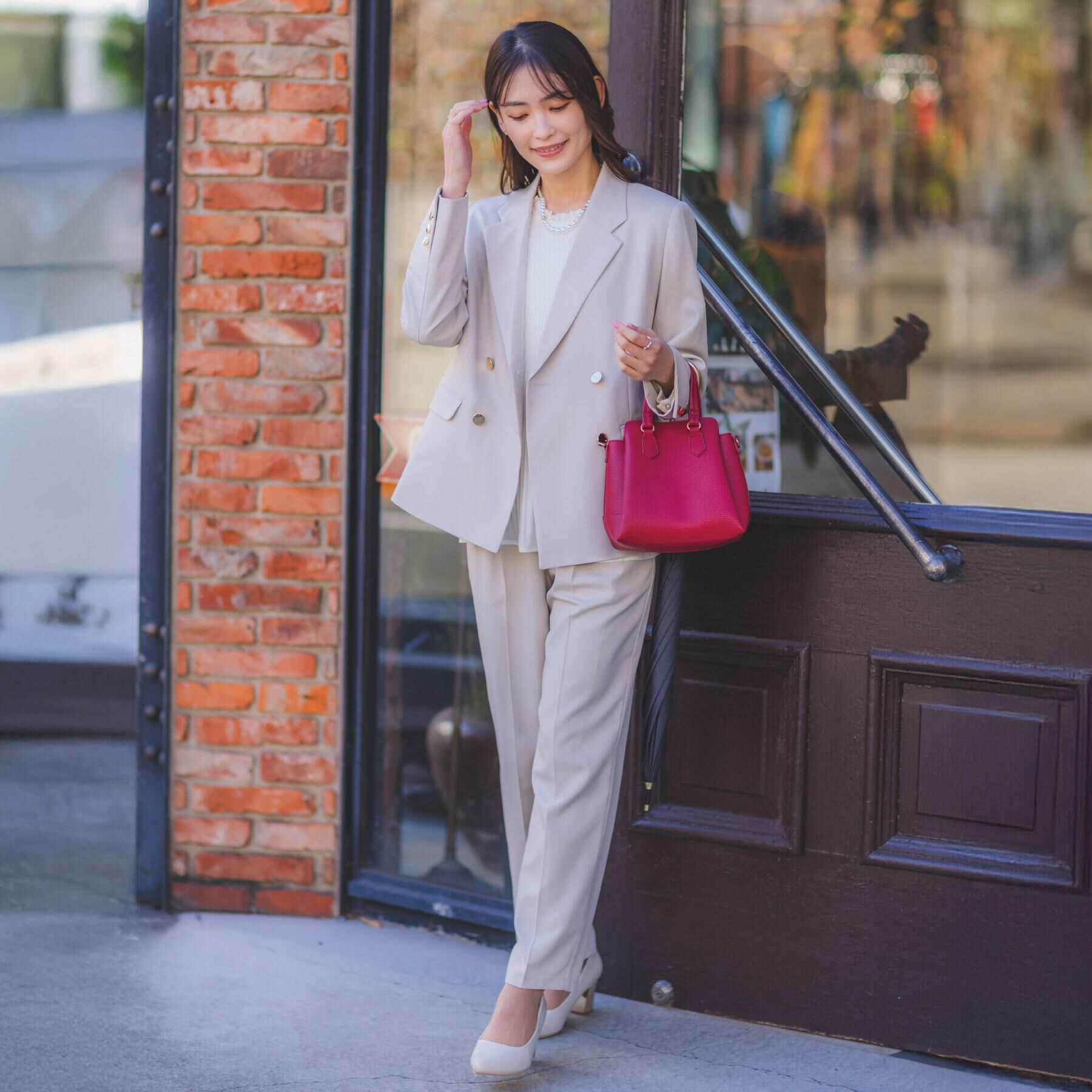 ITS&rsquo;DEMO「【洗濯機OK／イージーケア】ツイルストレッチダブルジャケット」|テーラードジャケット|