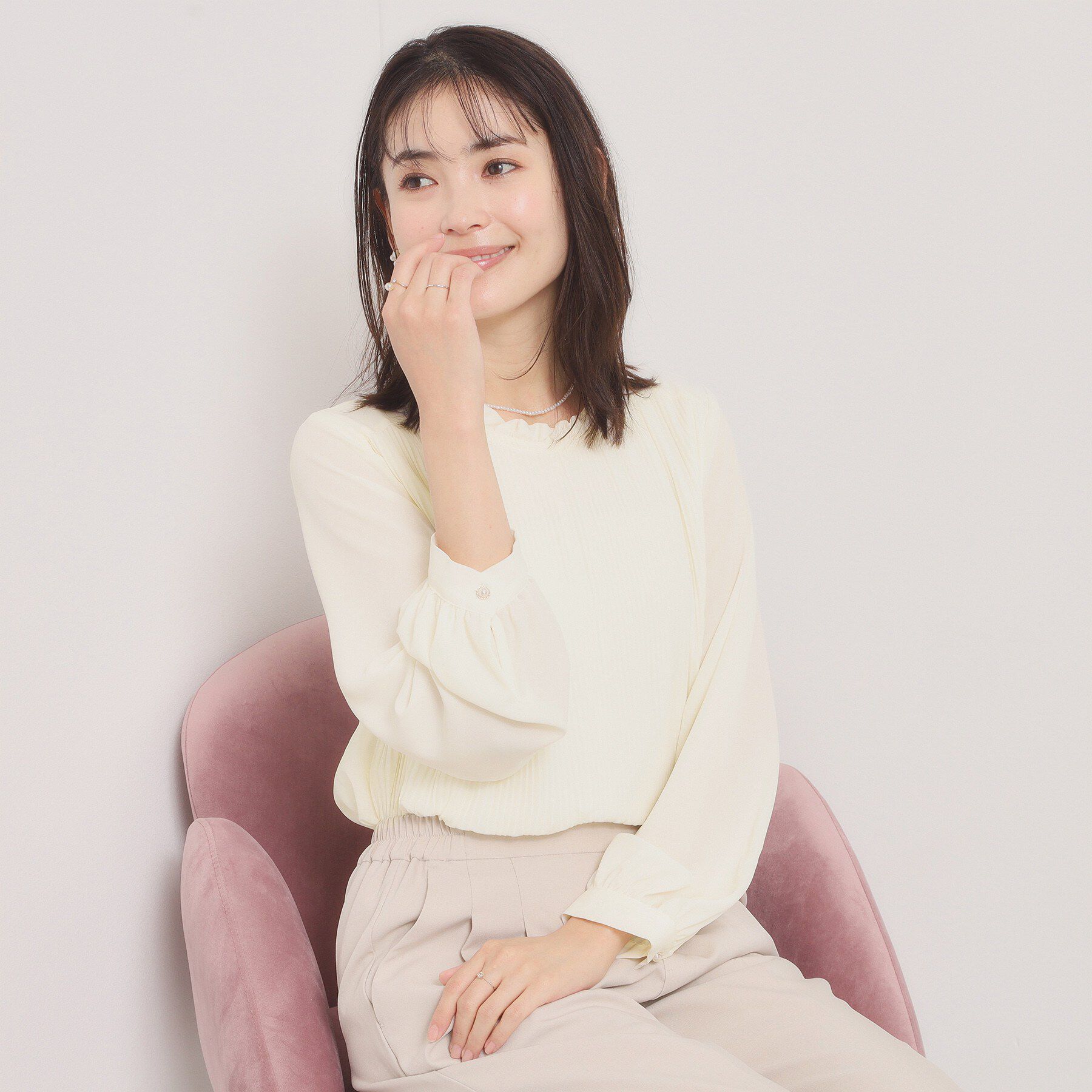 ITS&rsquo;DEMO「【手洗い可】プリーツブラウス」|シャツ・ブラウス|