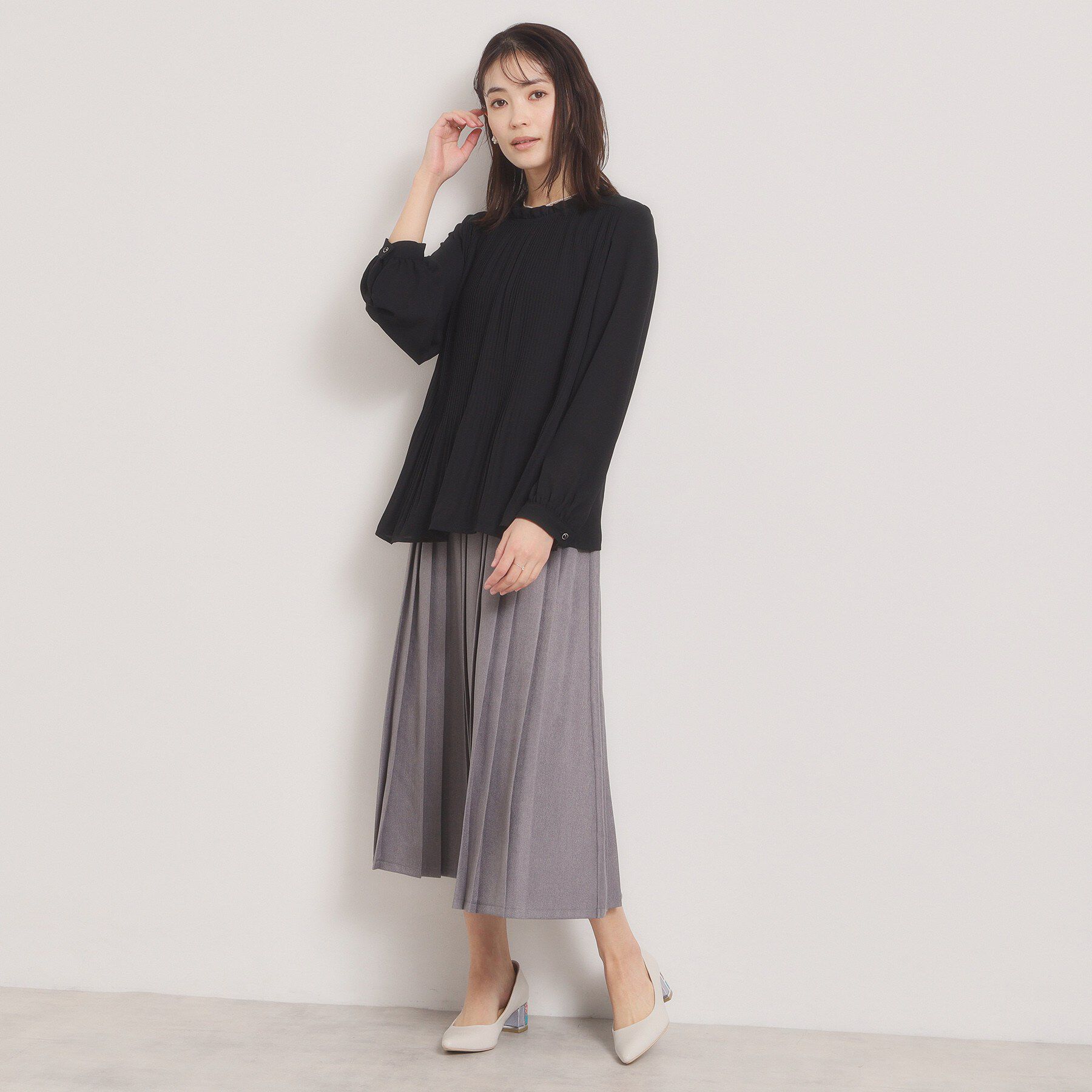 ITS&rsquo;DEMO「【手洗い可】プリーツブラウス」|シャツ・ブラウス|