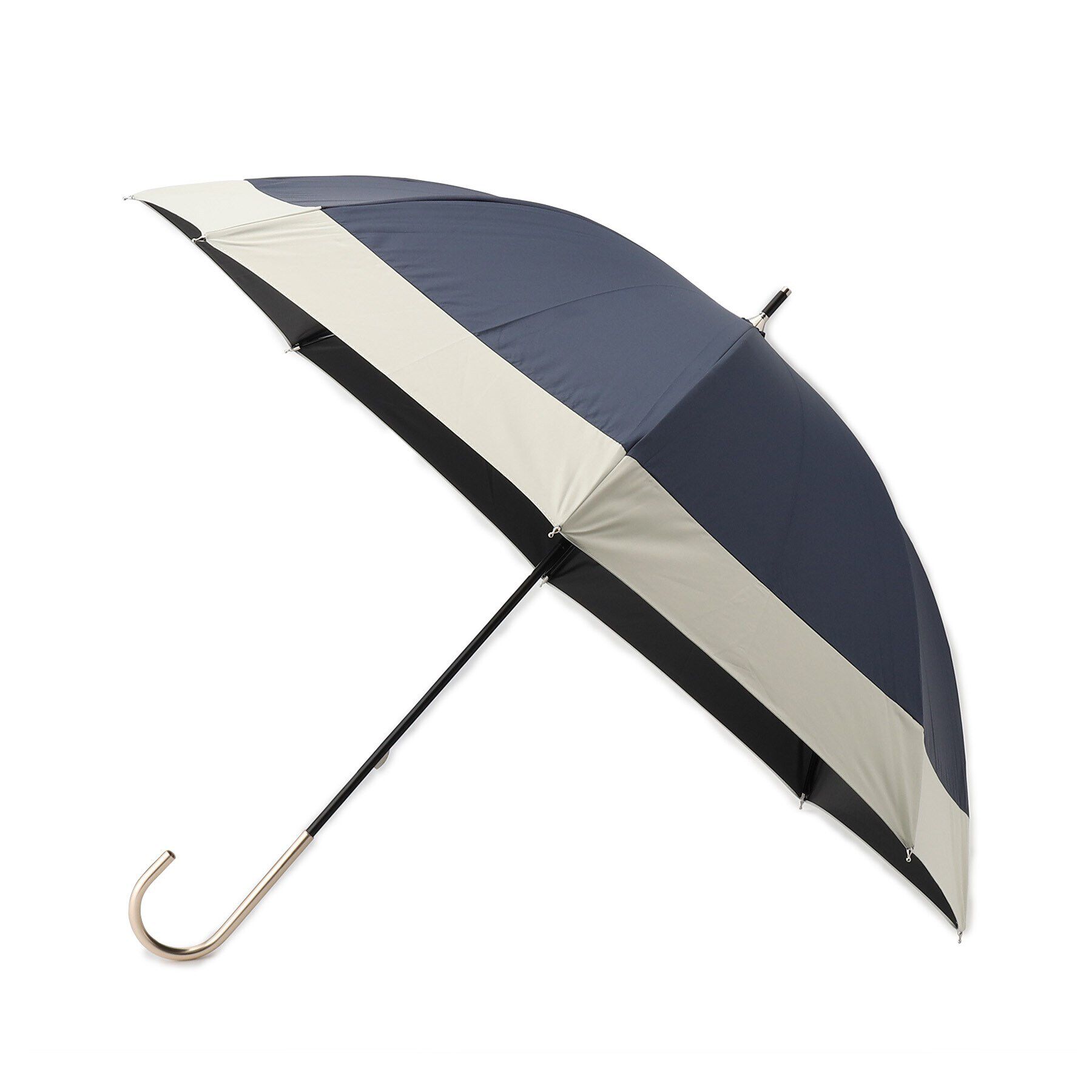 Ober Tashe「【UVカット率99.9％以上/遮光率99.9％以上/レイン/日傘/UVカット】バイカラー長傘」|傘|ﾈｲﾋﾞｰ(093)