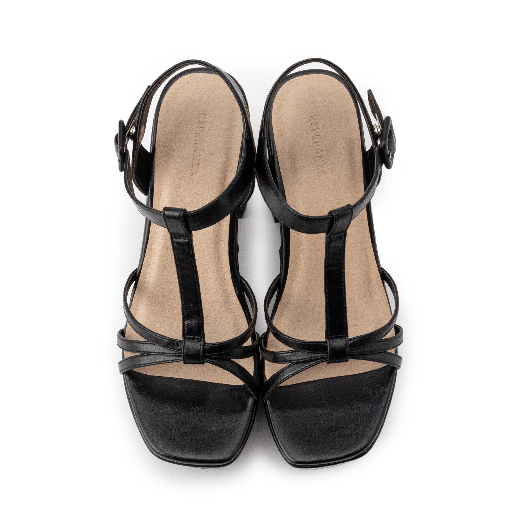 ESPERANZA「Tストラップチャンキーヒールサンダル 24SS」|サンダル|