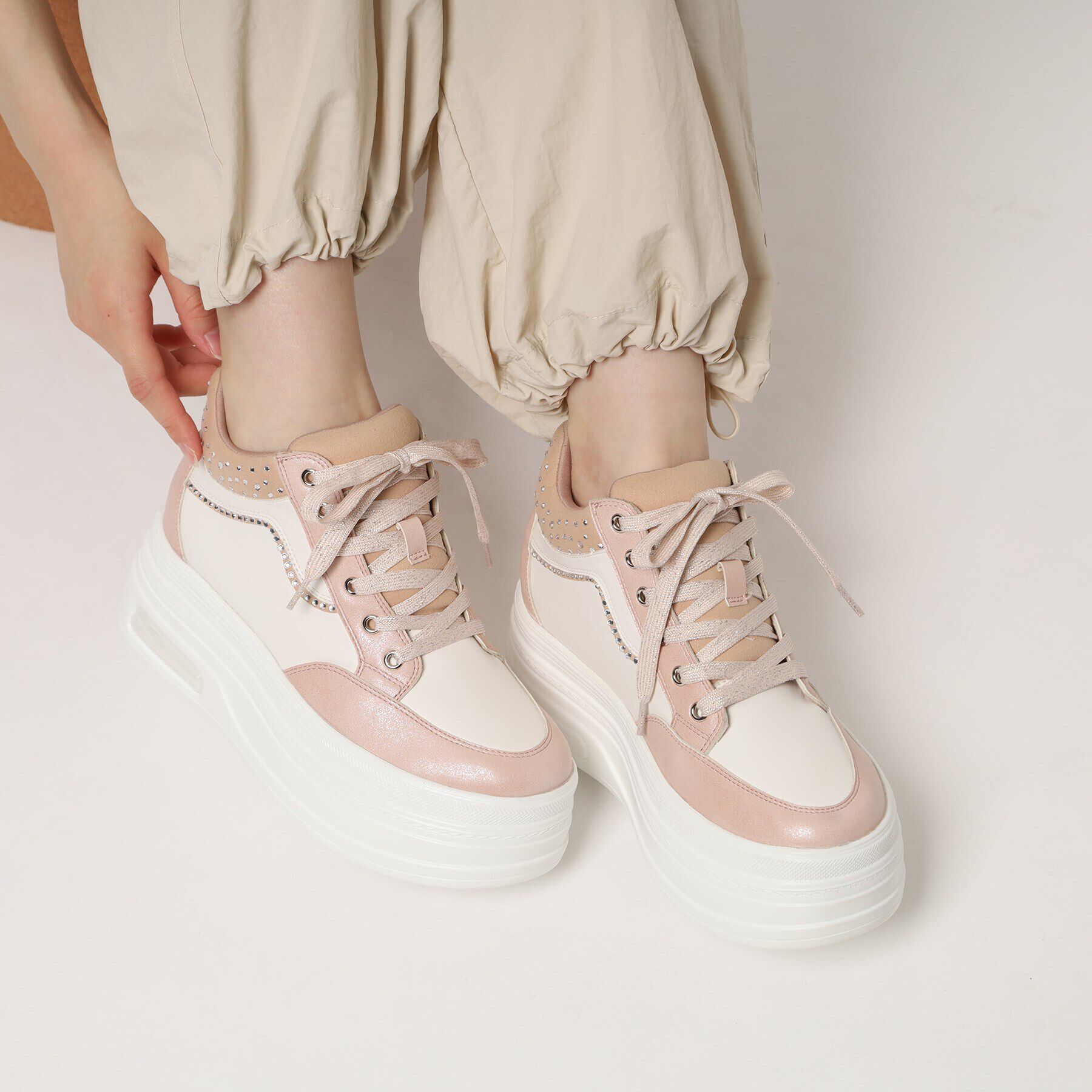 ESPERANZA「きゅんフィットインソールラインストーンスニーカー」|スニーカー|