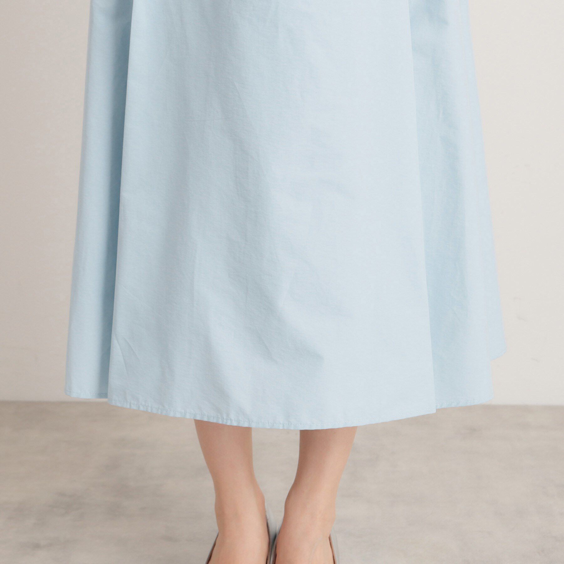 SunaUna「【定番シルエット／春カラー】タフタフレアスカート」|スカート|