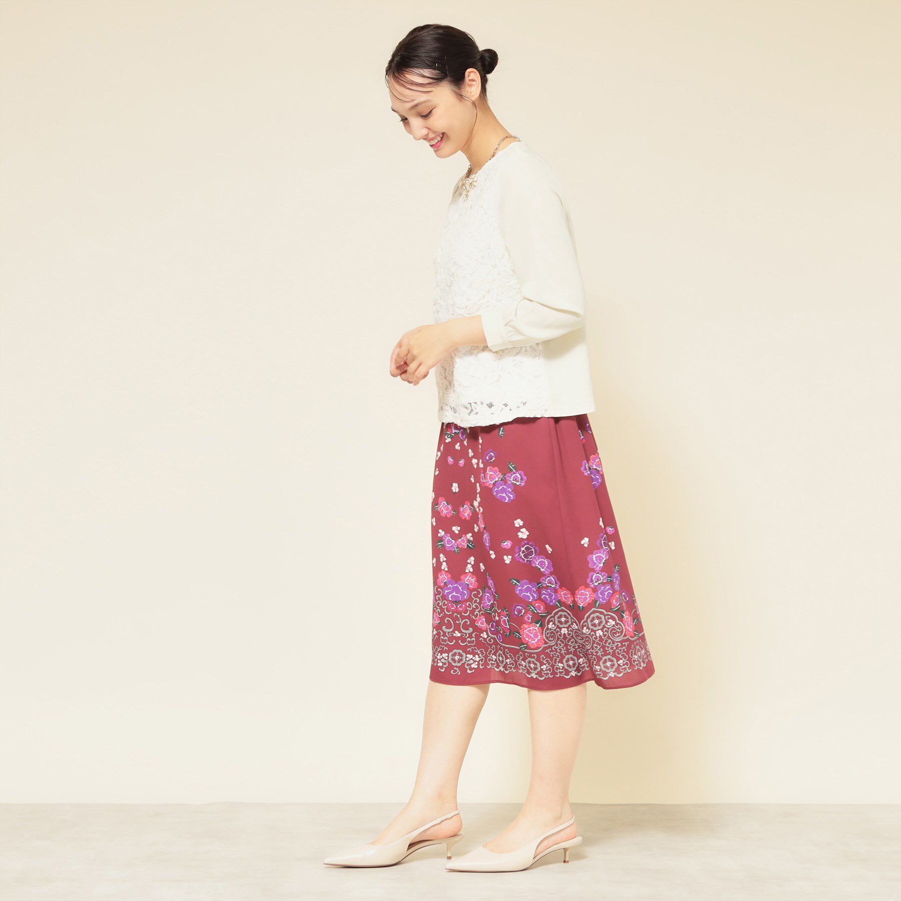 SunaUna「【モールレース／セットアップ可】パフスリーブブラウス」|シャツ・ブラウス|