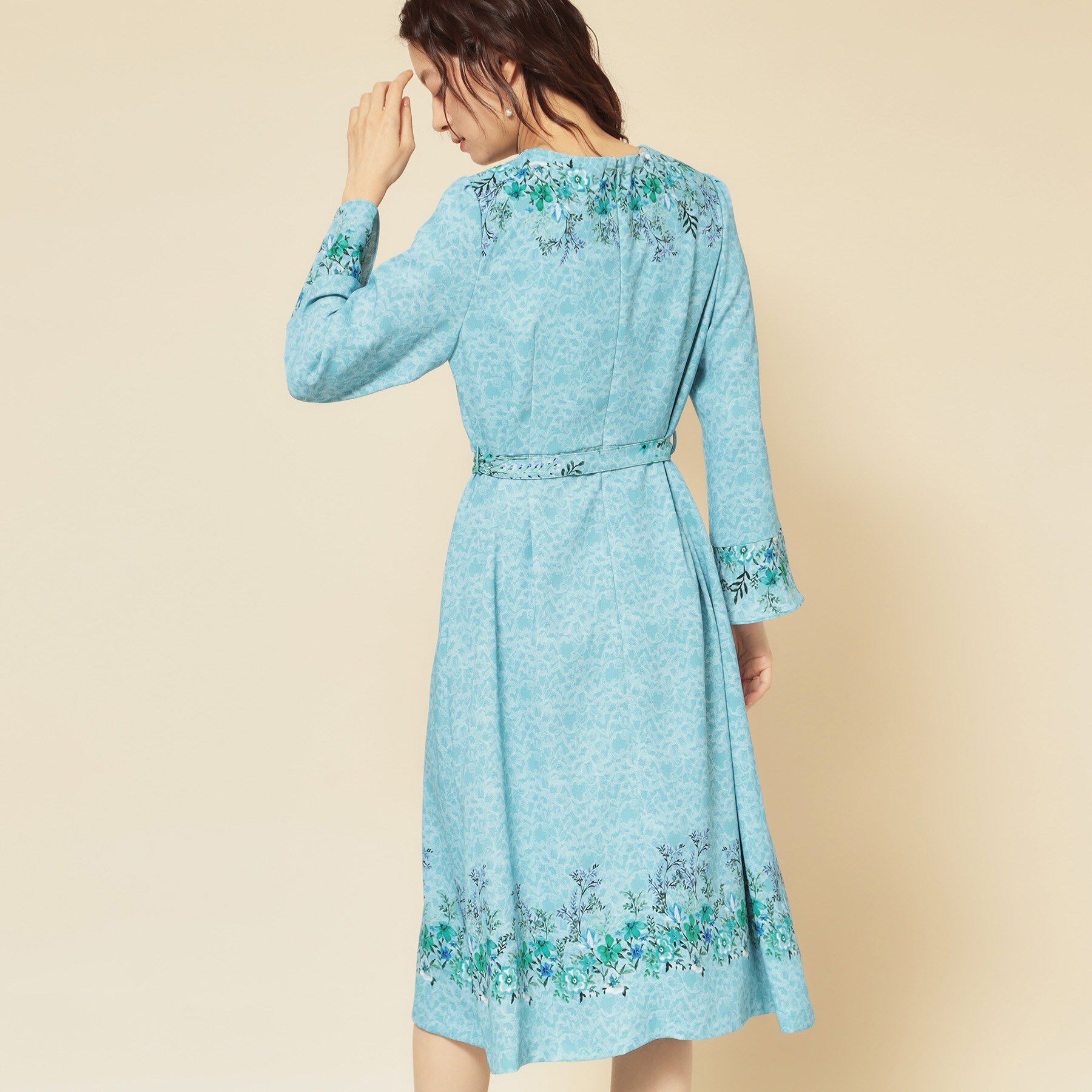 SunaUna「【co creation and yours／SS～L】レースプリント柄ワンピース」|ワンピース|