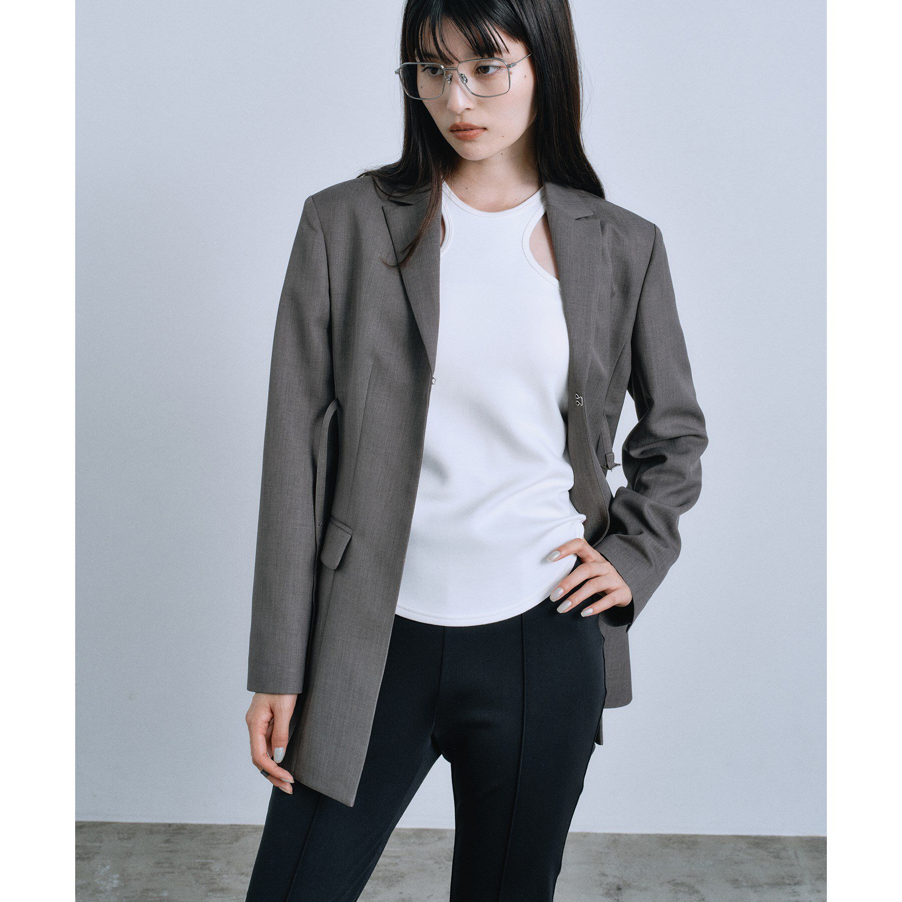 CODE A「belted chic jacket」|テーラードジャケット|