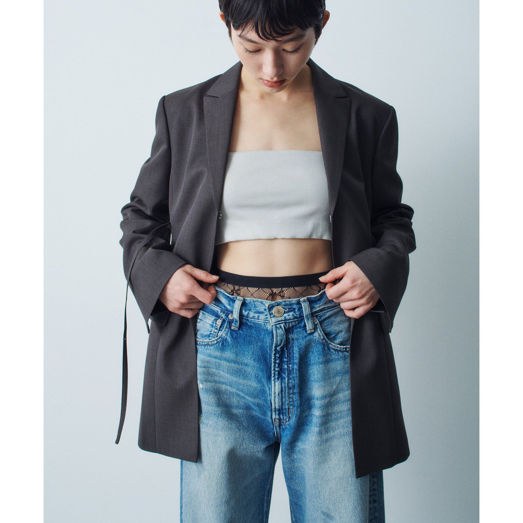 CODE A「belted chic jacket」|テーラードジャケット|