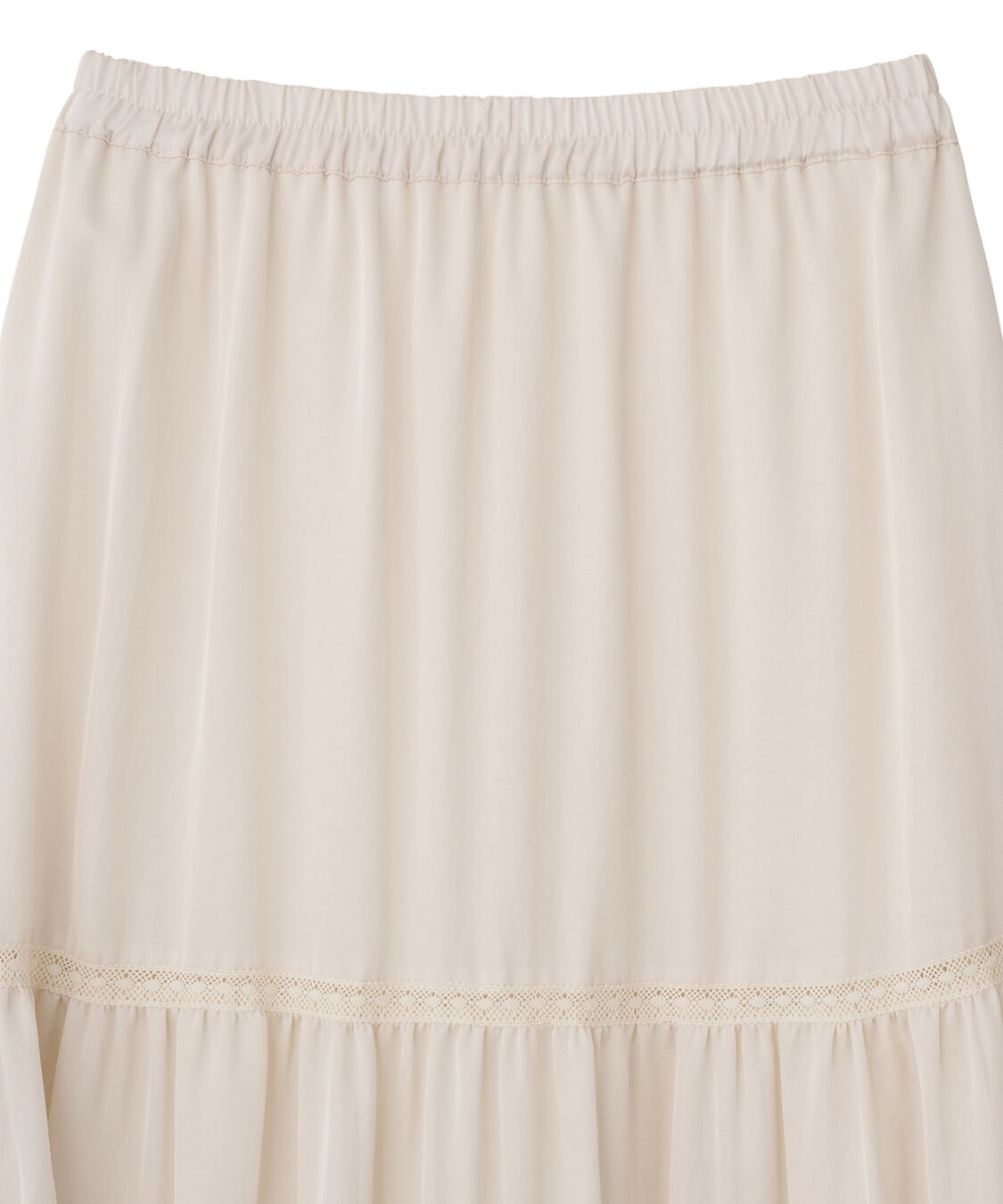 COCO DEAL「レース切替ティアードサテンスカート」|スカート|