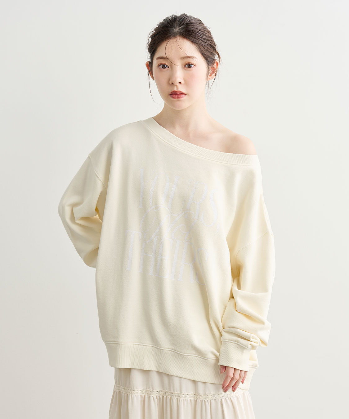 COCO DEAL「製品染めロゴスウェット」|スウェット・ジャージ|アイボリー