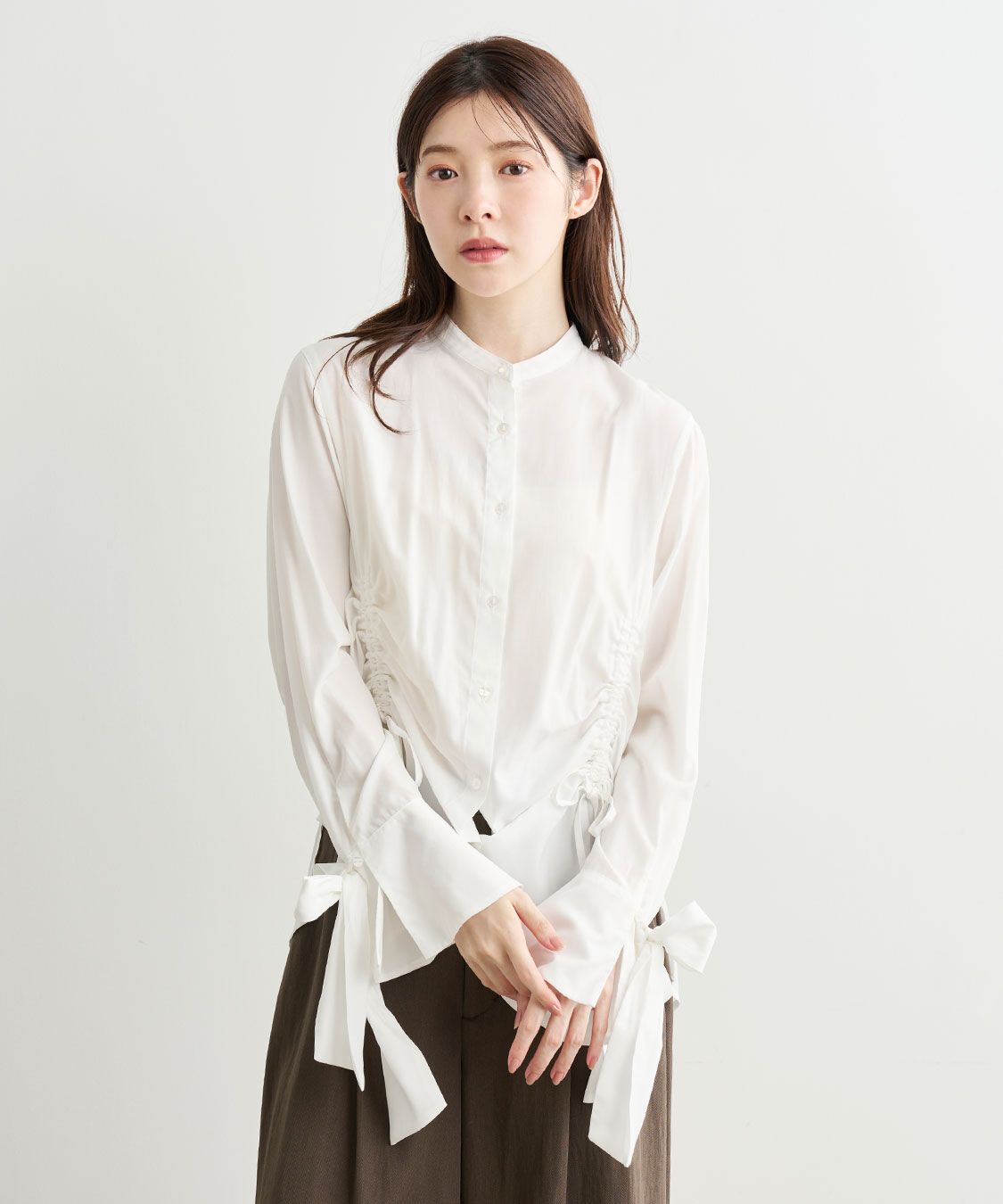 COCO DEAL「リボンスリーブドロストシャツブラウス」|シャツ・ブラウス|