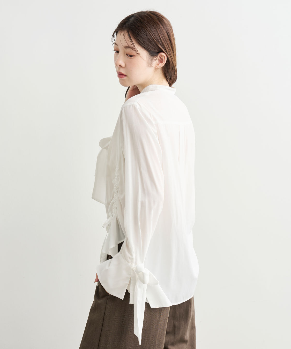 COCO DEAL「リボンスリーブドロストシャツブラウス」|シャツ・ブラウス|