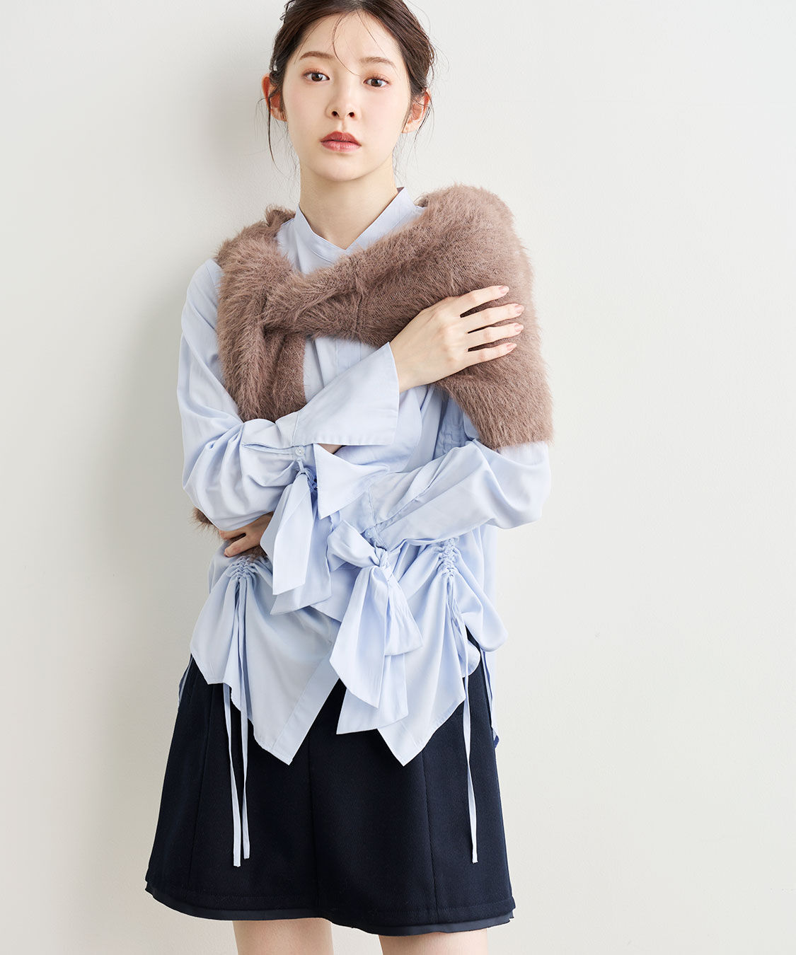 COCO DEAL「リボンスリーブドロストシャツブラウス」|シャツ・ブラウス|