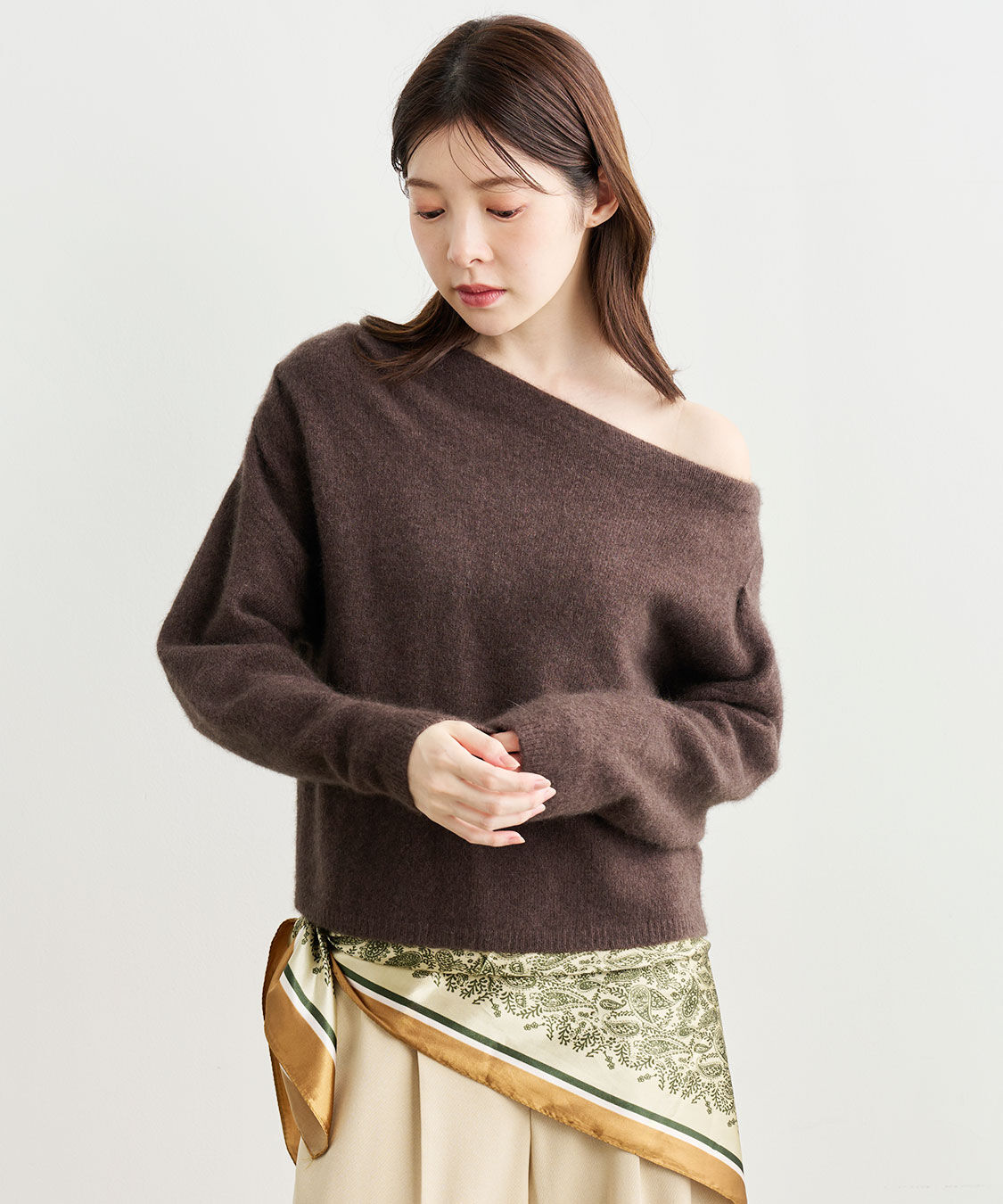 COCO DEAL「ラクーン混アシメニット」|ニット・セーター|