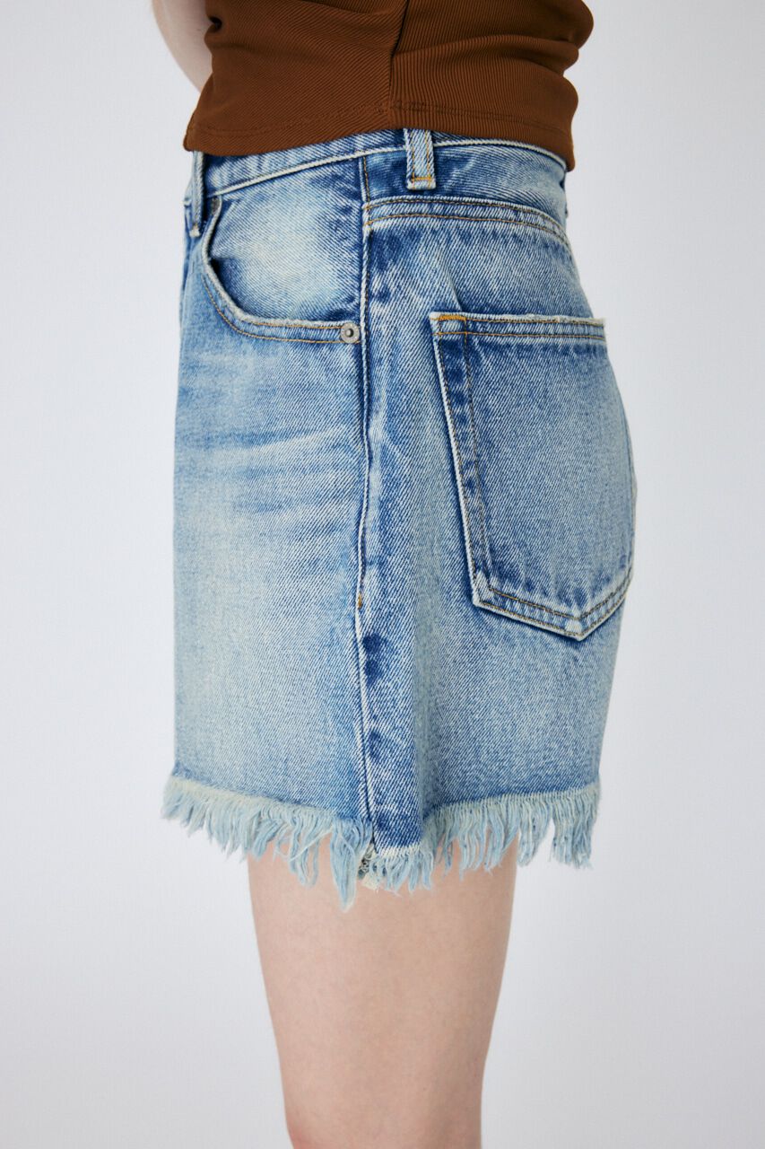 MOUSSY「HW CUT OFF ショートパンツ」|デニム|