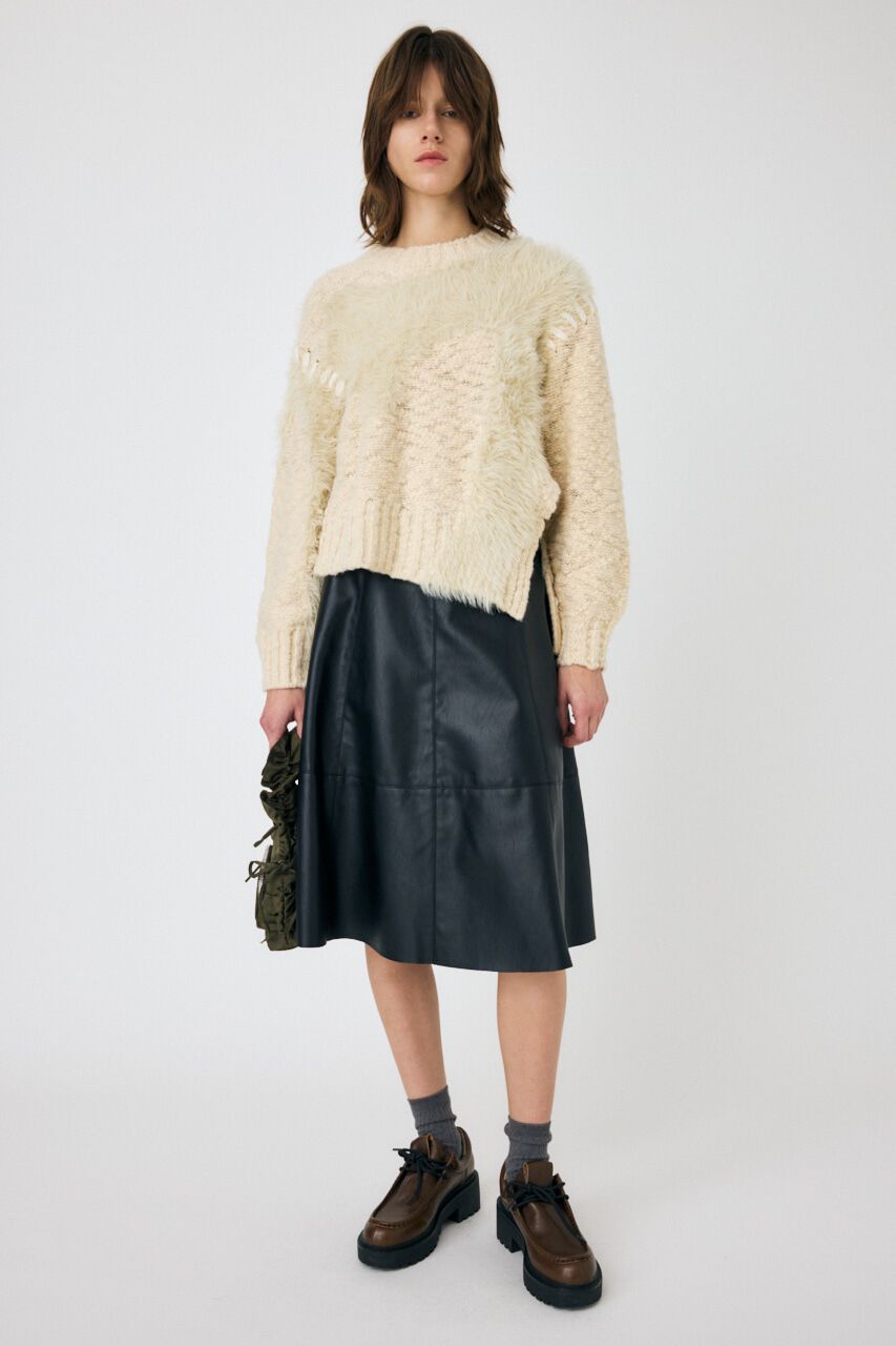 MOUSSY「INTARSIA SLIT セーター」|ニット・セーター|