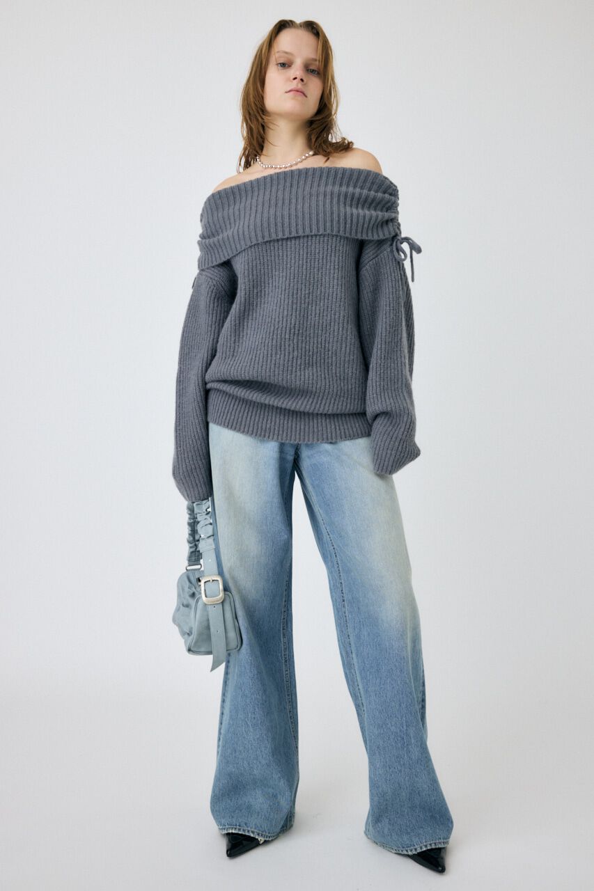 MOUSSY「OFF SHOULDER ルーズプルオーバー」|ニット・セーター|