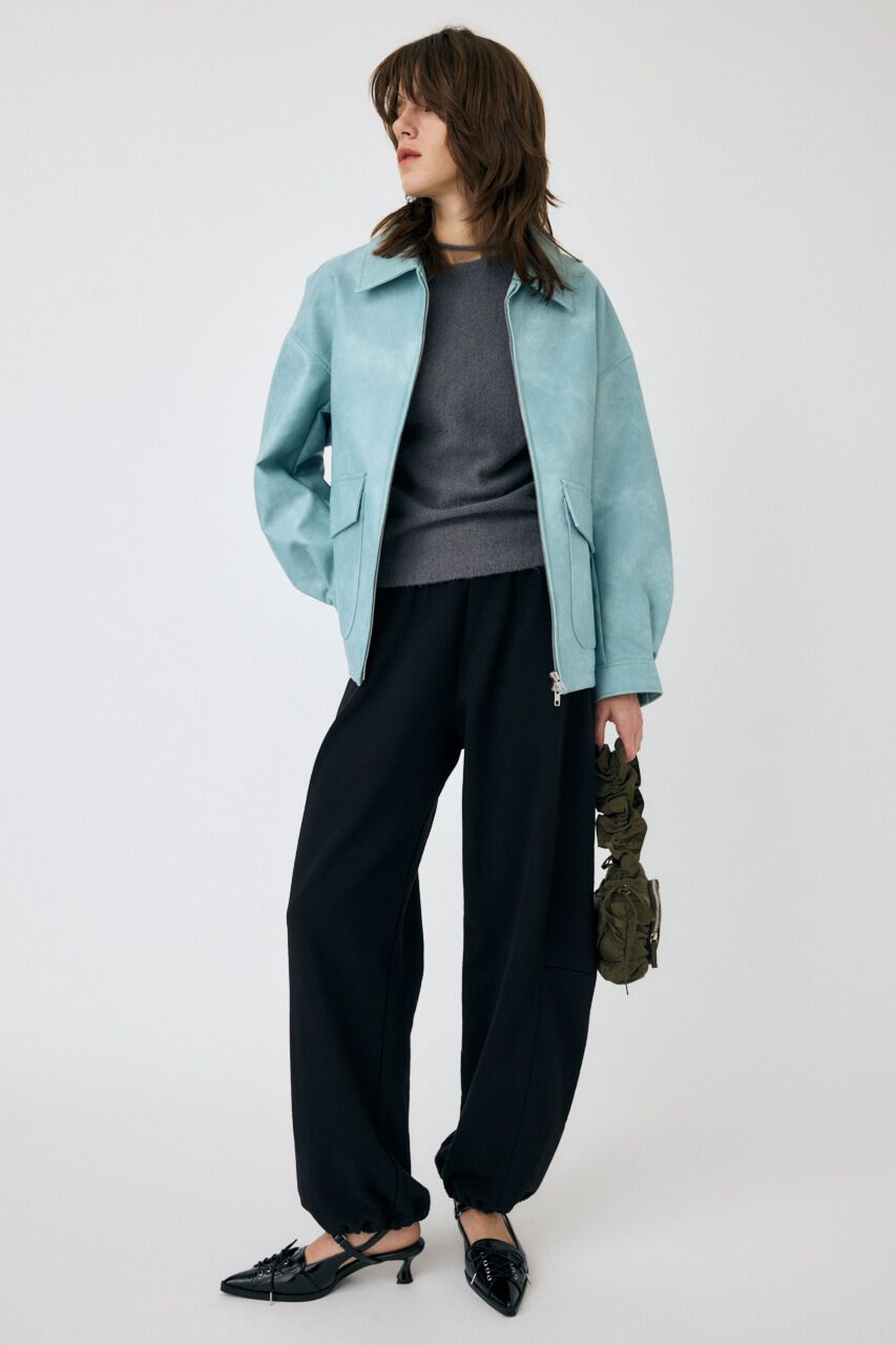 MOUSSY「FAUX LEATHER OVER ジャケット」|ブルゾン・スタジャン|