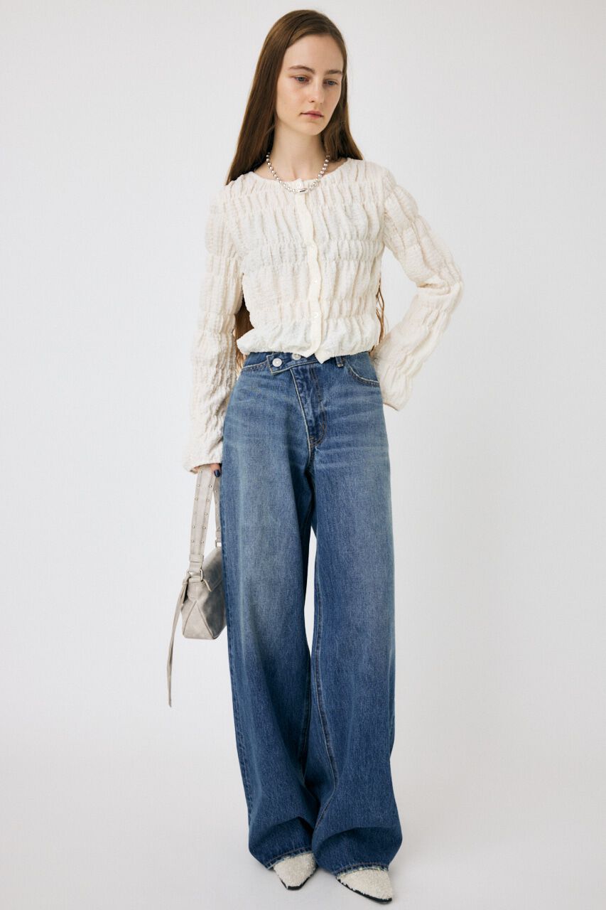 MOUSSY「SHIRRING カーディガン」|Tシャツ・カットソー|