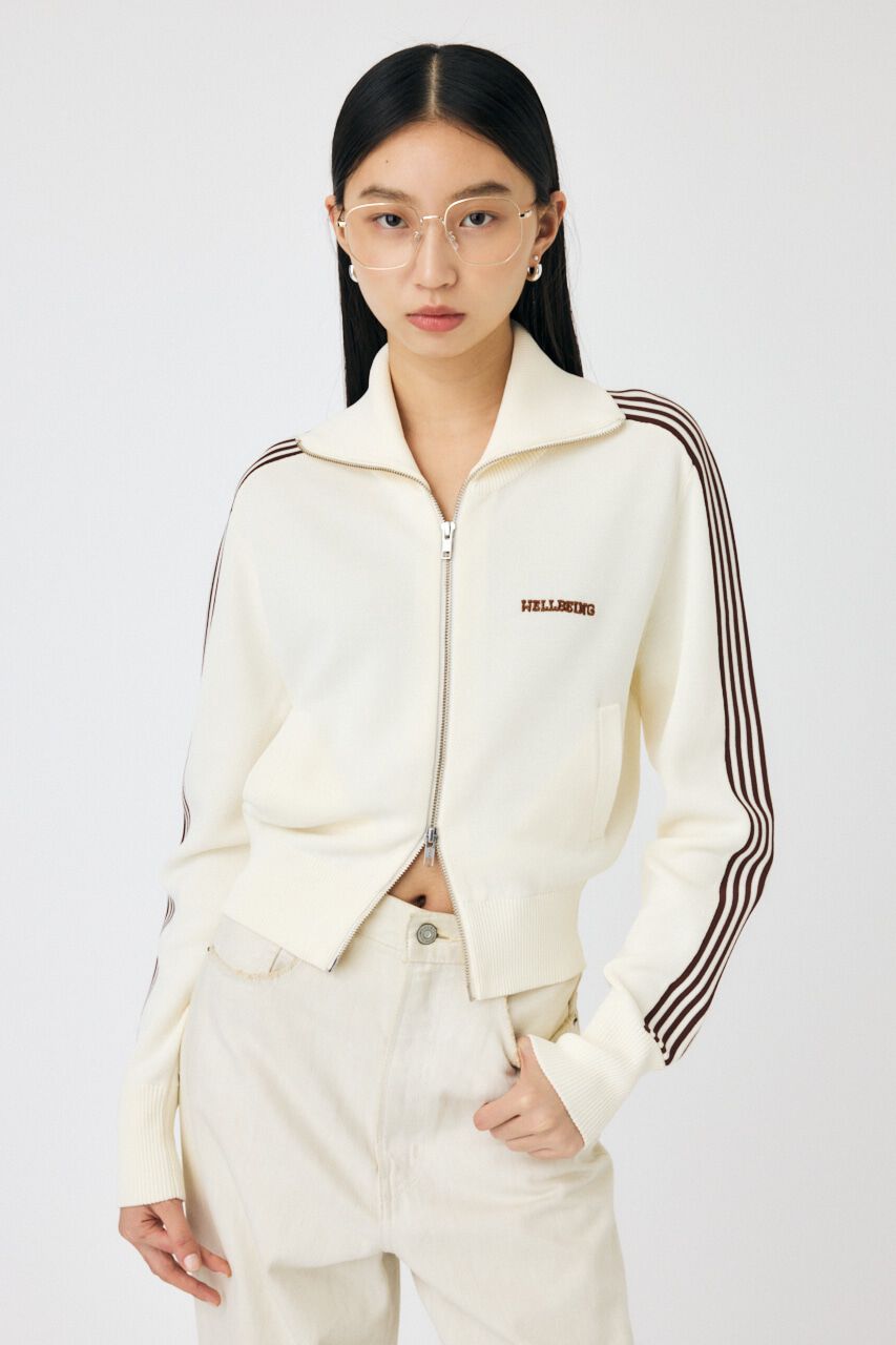 MOUSSY「KNIT トラックジャケット」|シャツ・ブラウス|O/WHT1