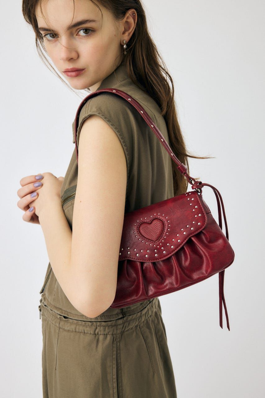 MOUSSY「HEART GATHER スタッズバッグ」|その他|RED