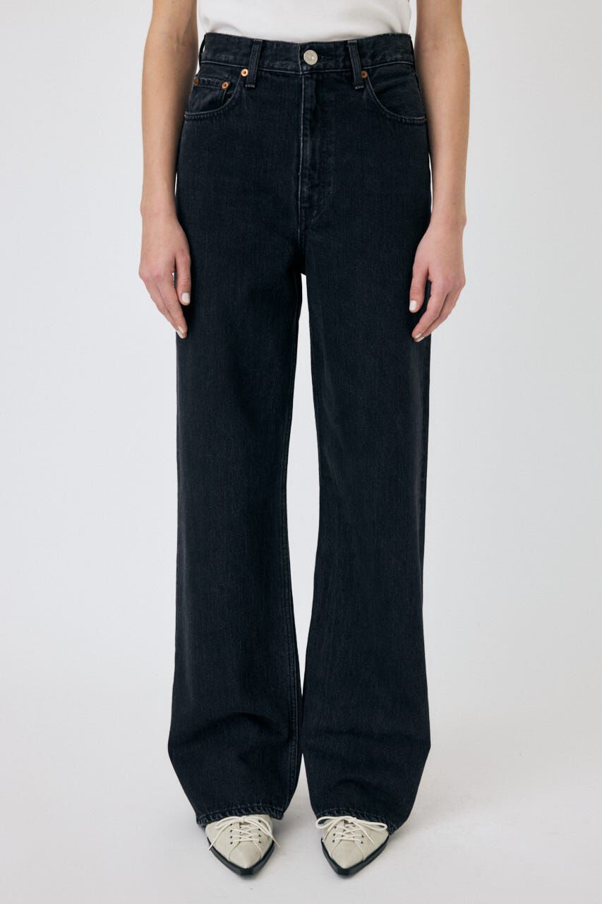 MOUSSY「HW 90S BLK STRAIGHT」|デニム|BLK